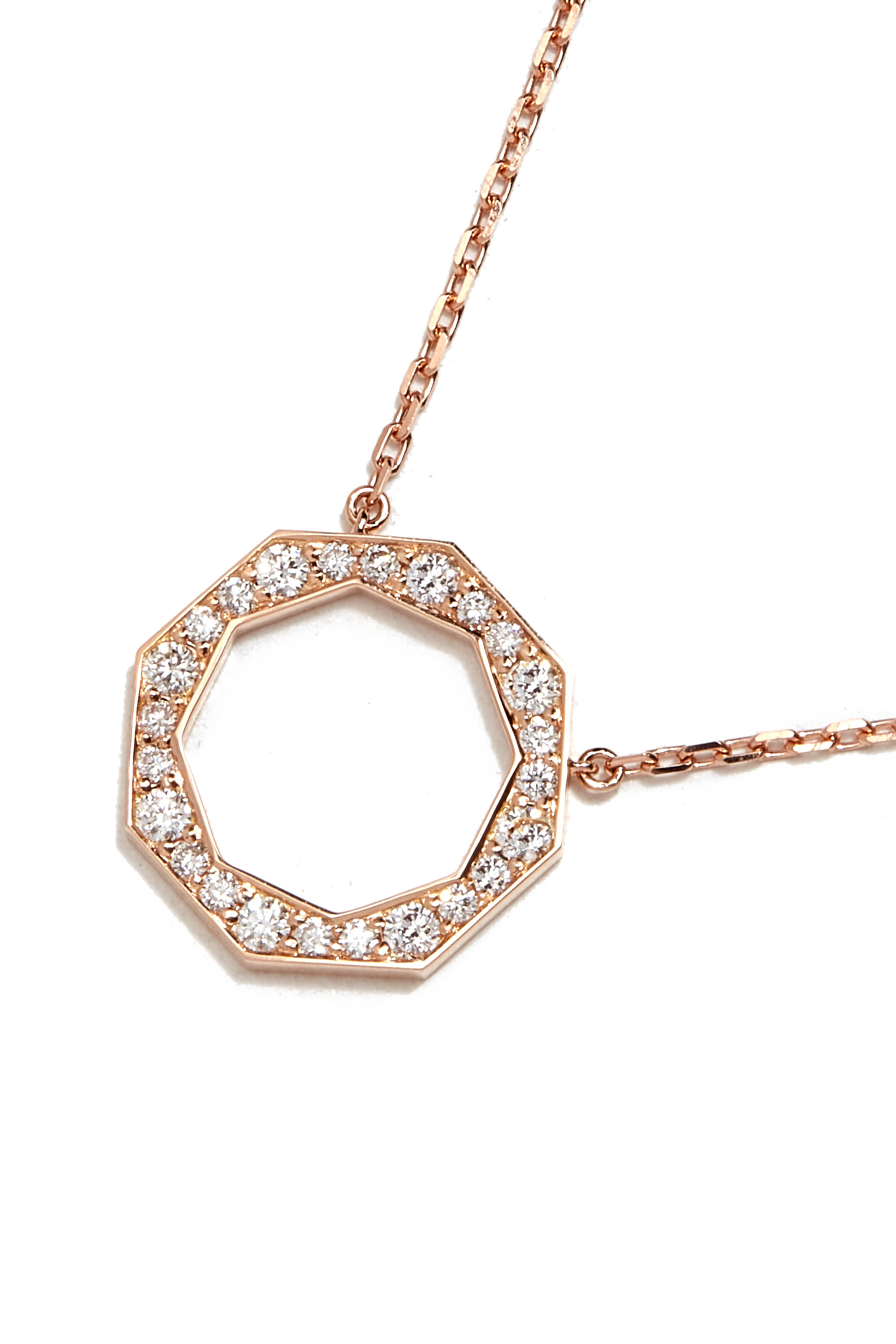 Birwaz Turath Diamond Small Necklace, 18k Pink Gold & Diamonds