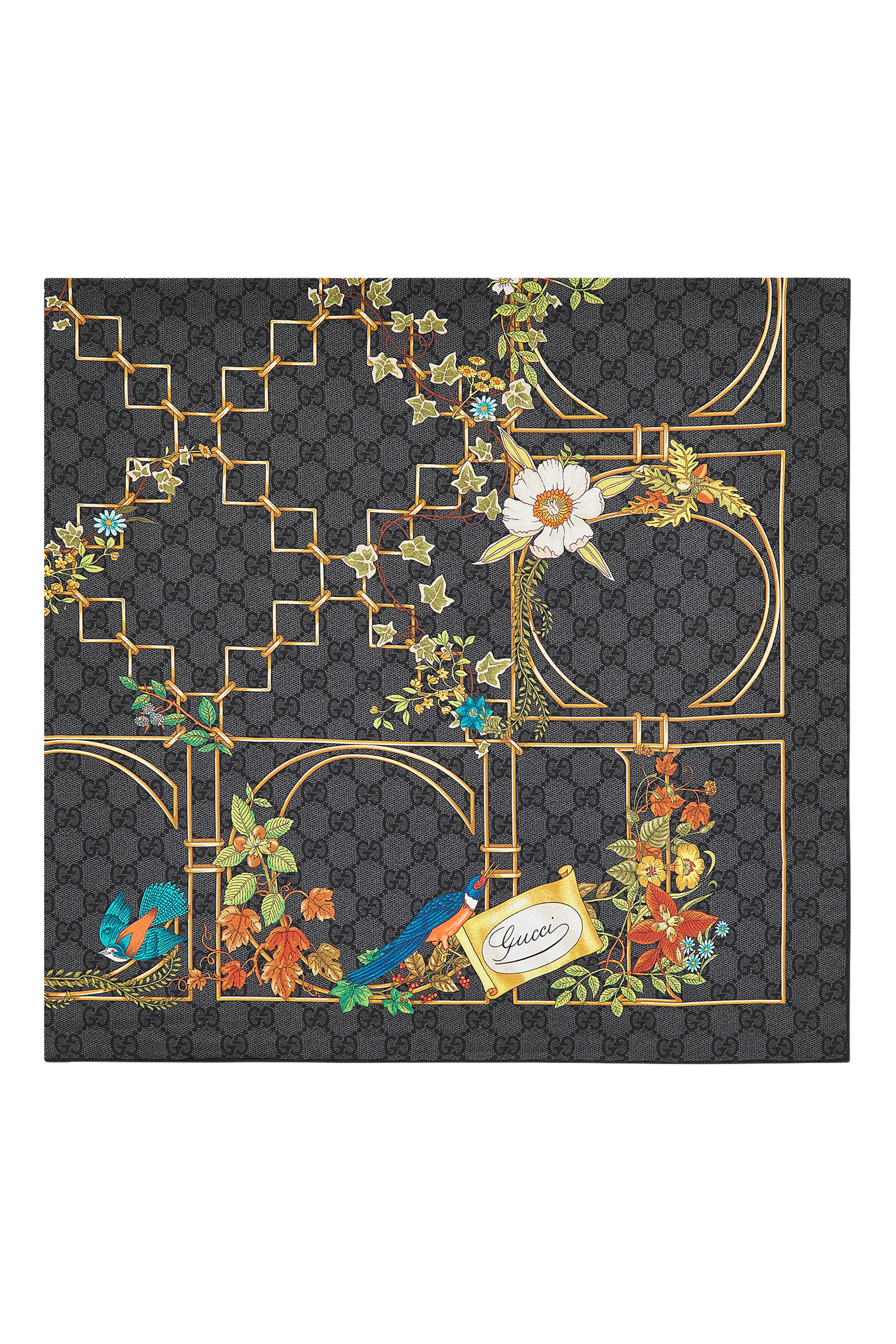 Printed Silk Twill Carr&eacute;