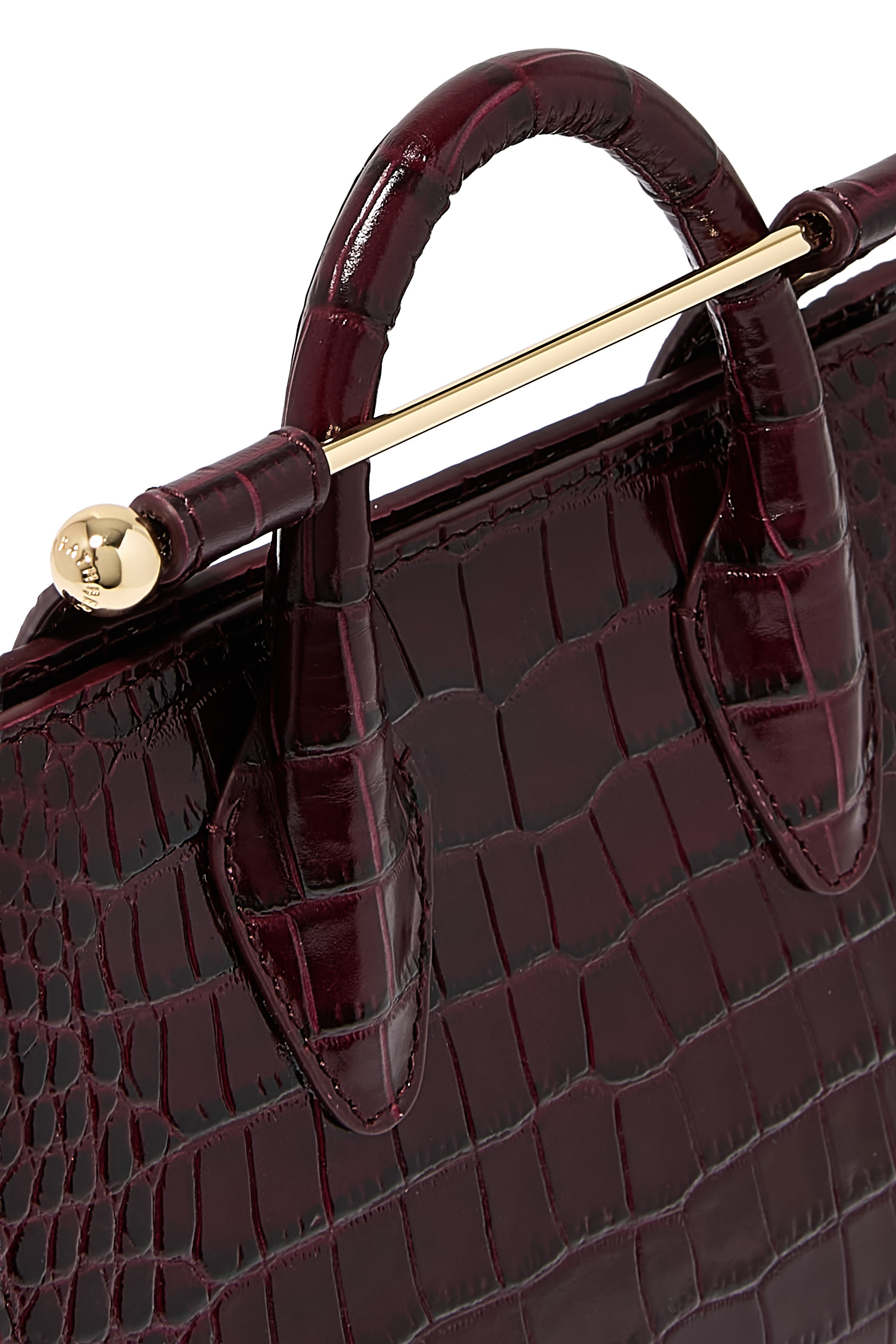 Croc-Embossed Nano Tote Bag