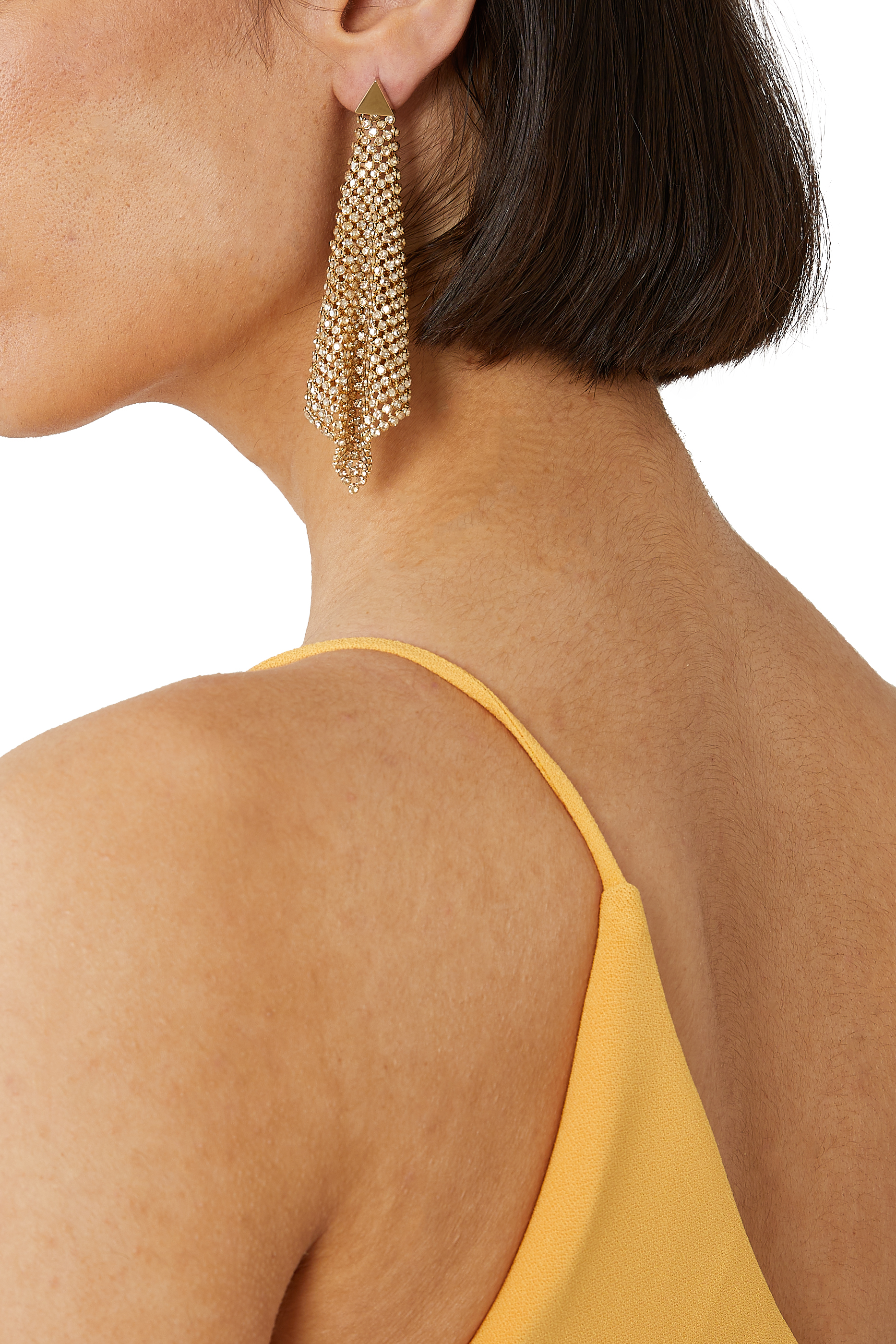 Chainmail Earring with Rhinestones