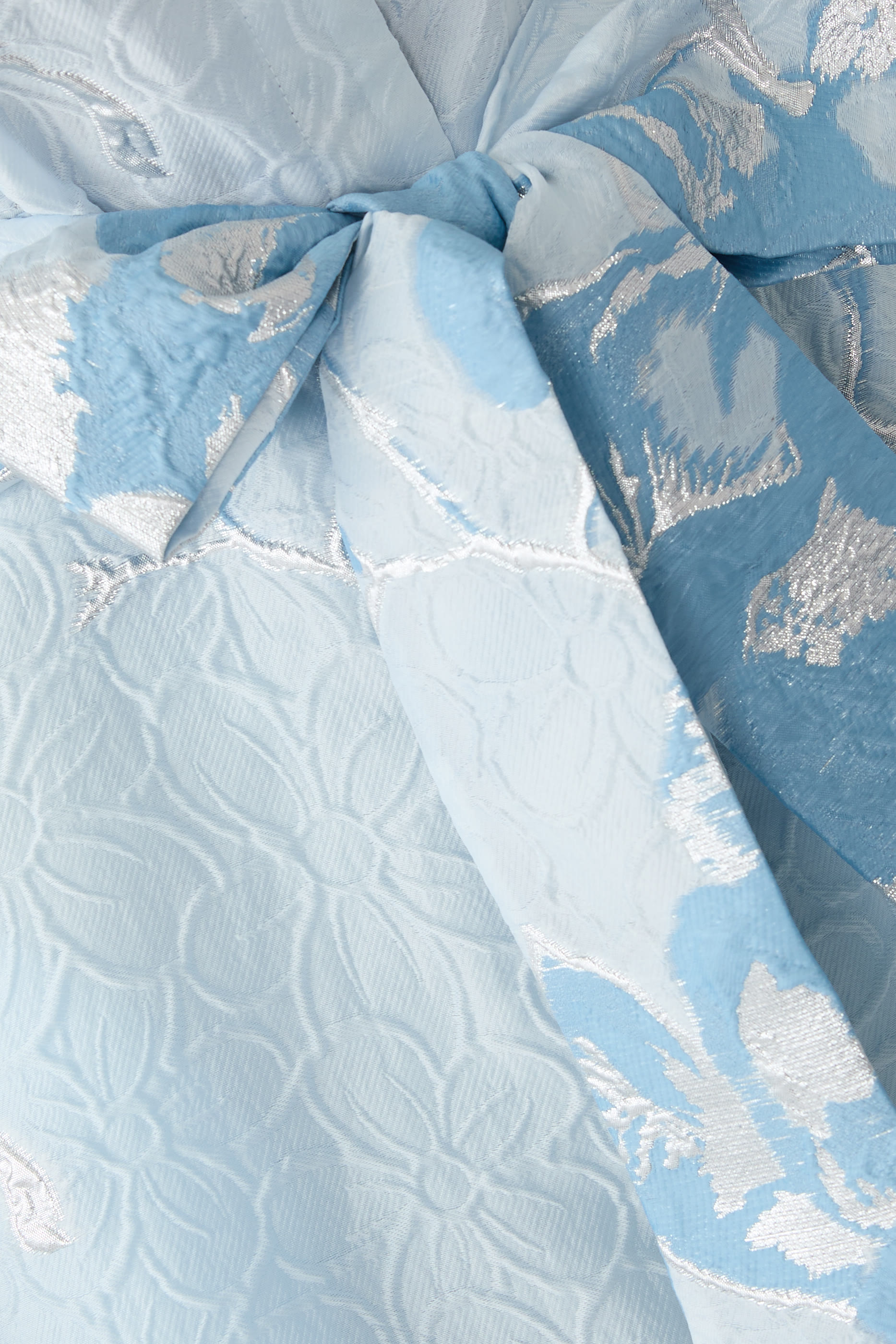 Jacquard Border Pattern Shirt Gown