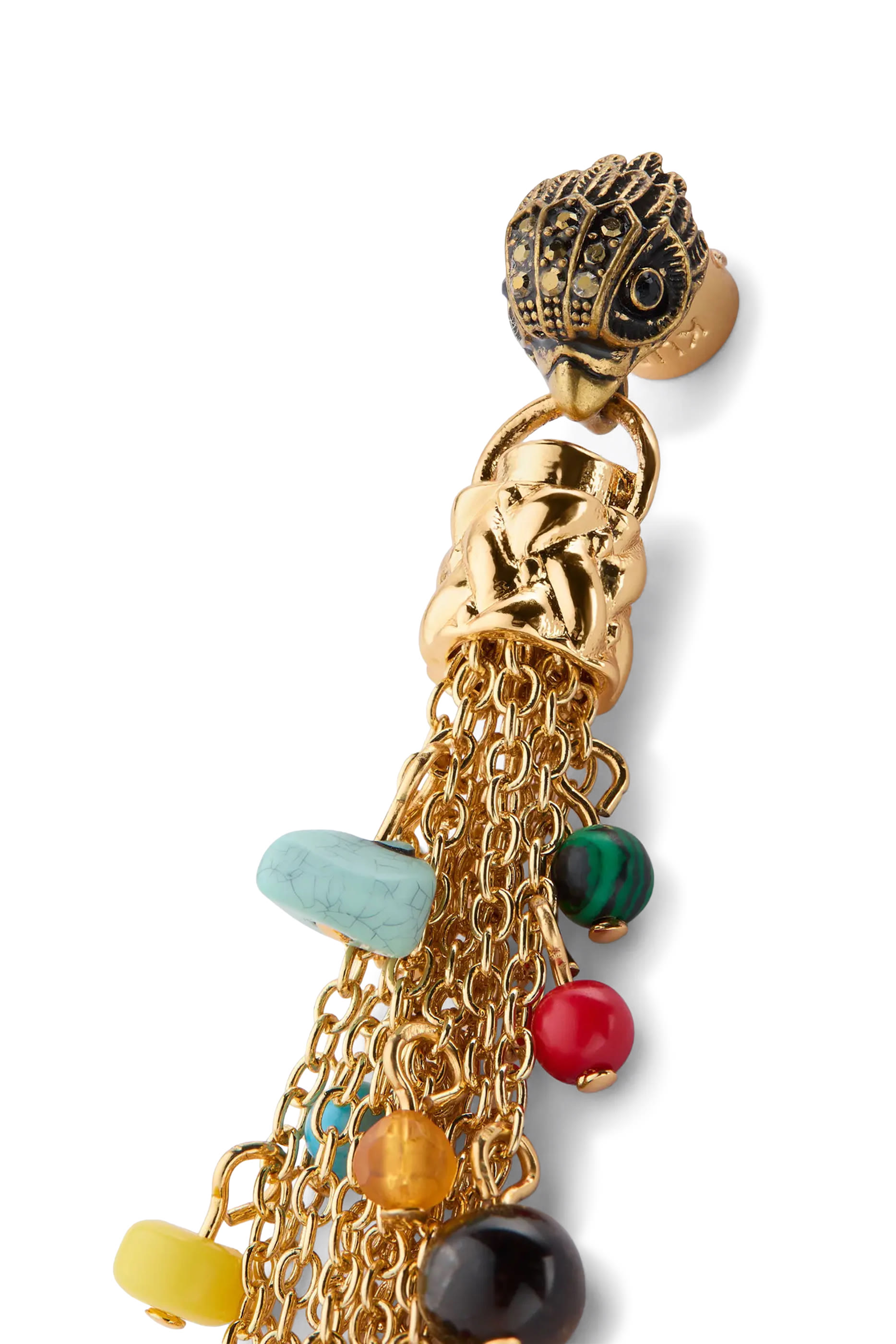 Eagle Tassel Earrings, Brass