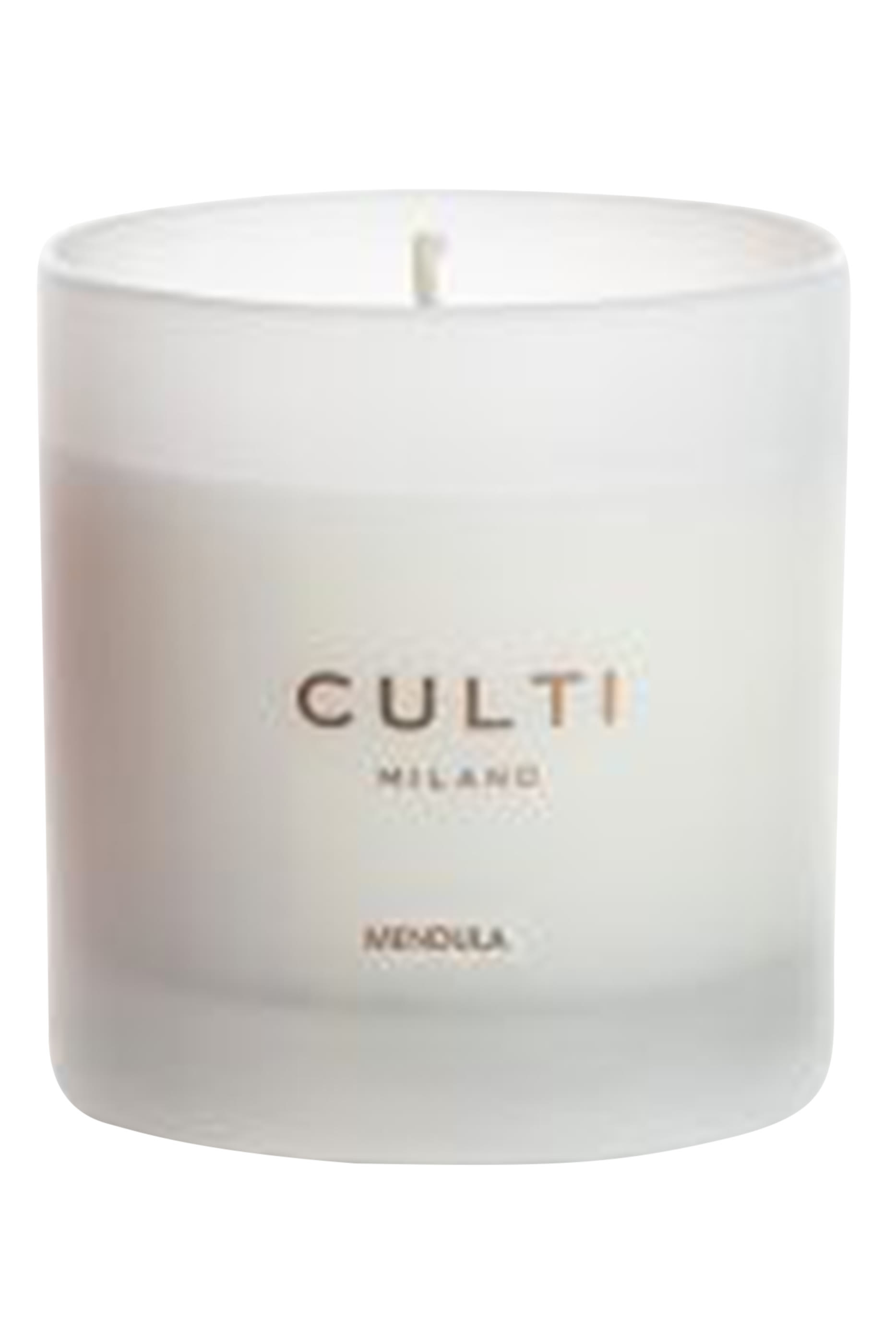 Mendula Scented Candle in Silkscreened Satin Glass