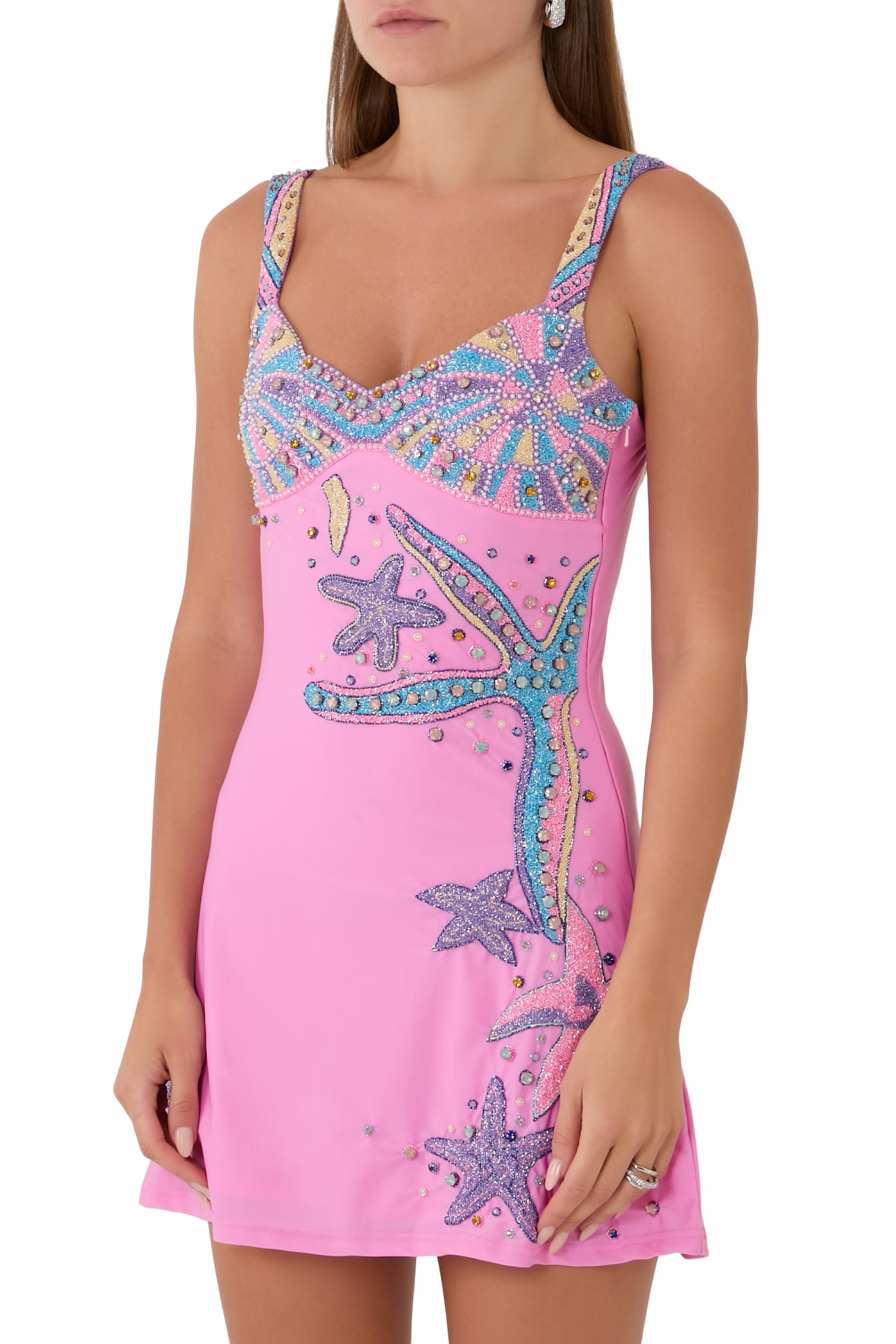 Crescent Shell Mini Dress