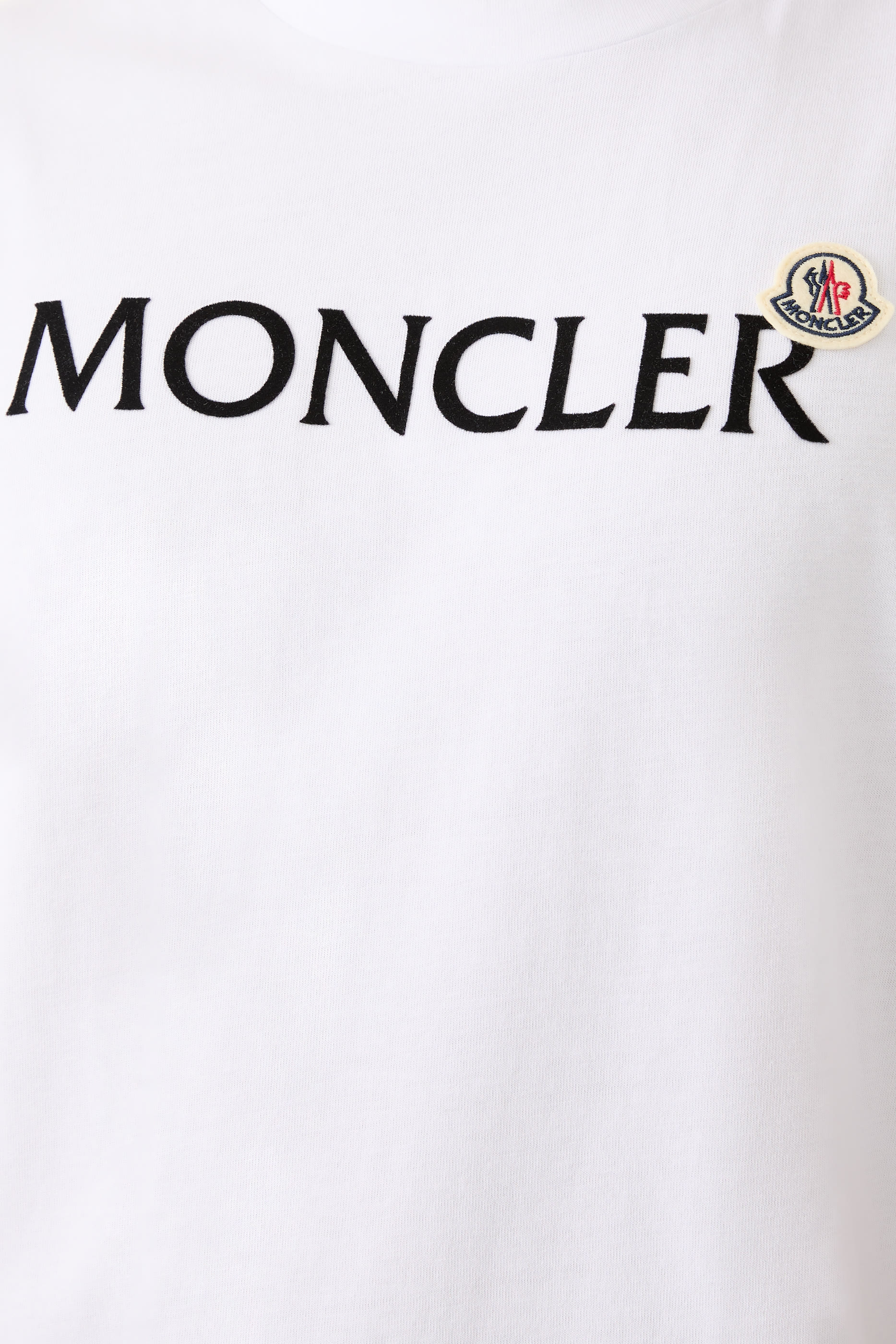 Flocked Logo Cotton T-Shirt