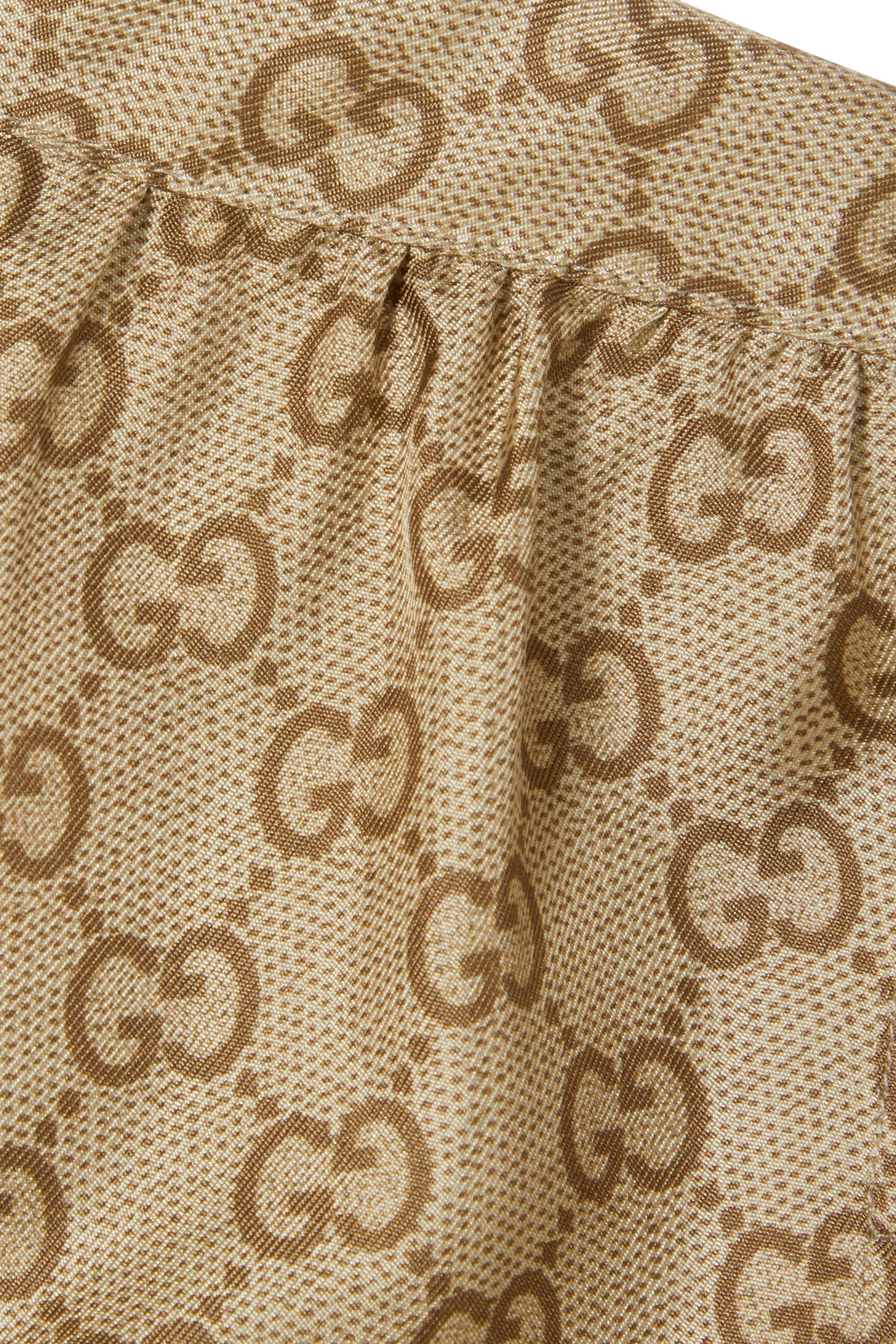 All-Over GG Print Silk Twill Shirt