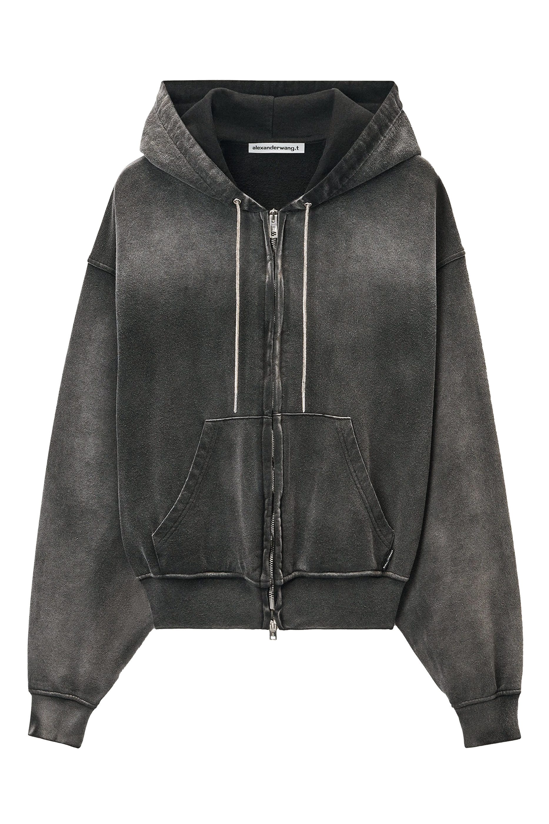 Crystal Hotfix Drawcord Crop Hoodie