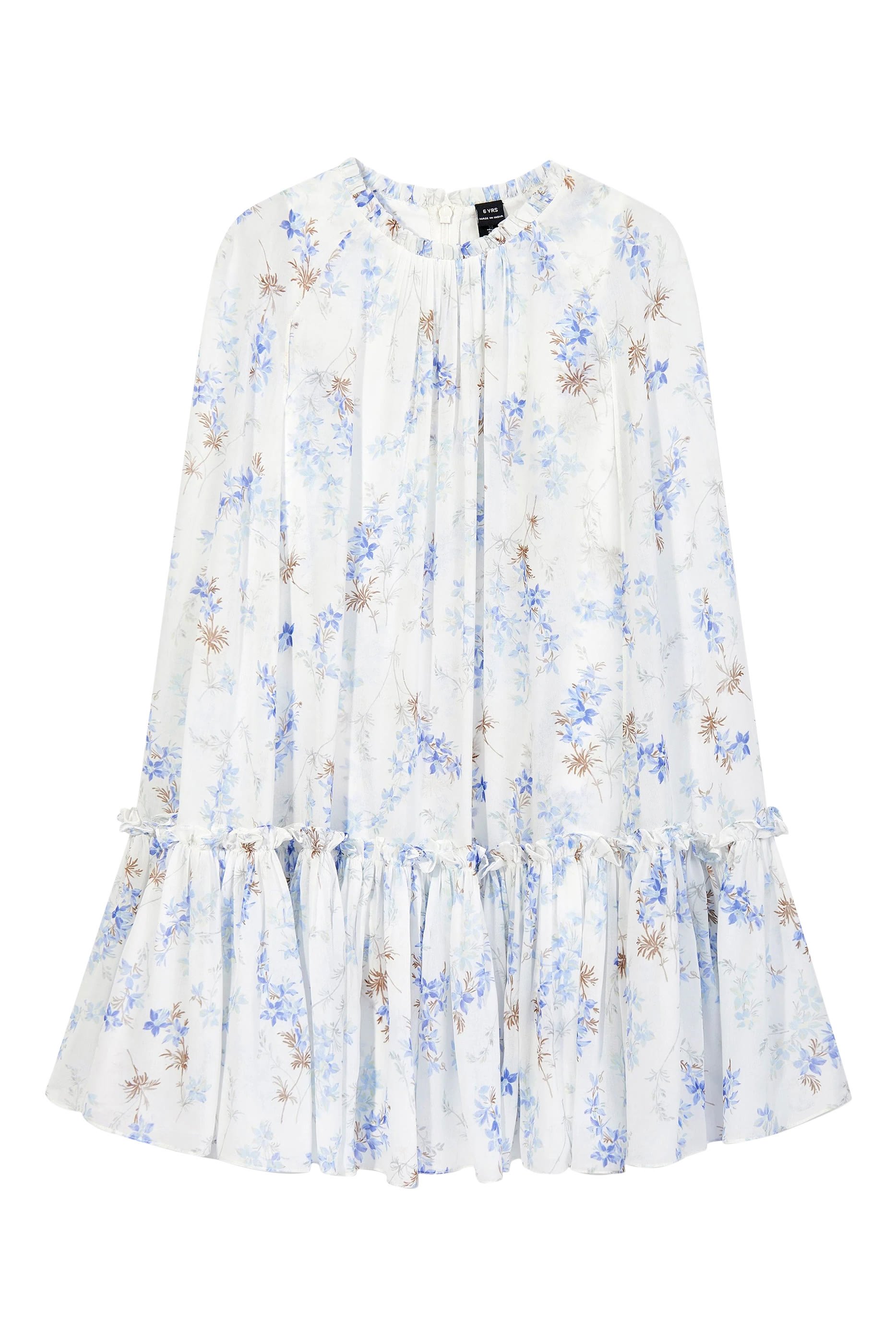 Kids Ophelia Ditsy Chiffon Cape Dress