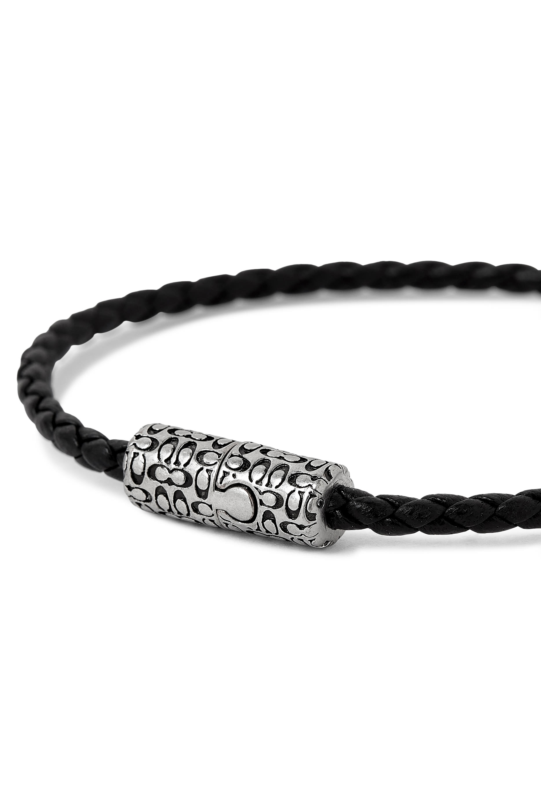 Quilted C Leather Bracelet