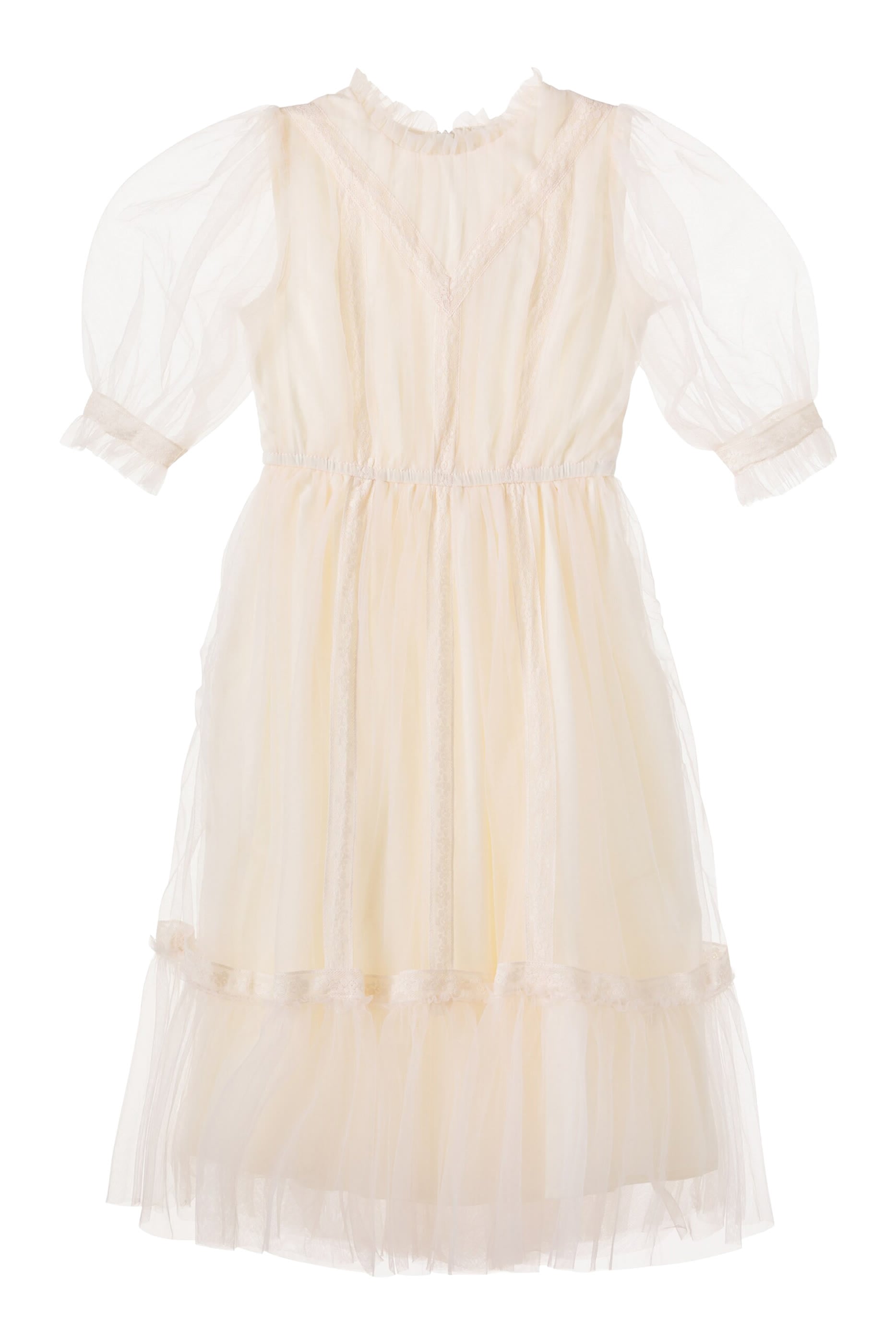 Kids Donna Lace-Trimmed Dress