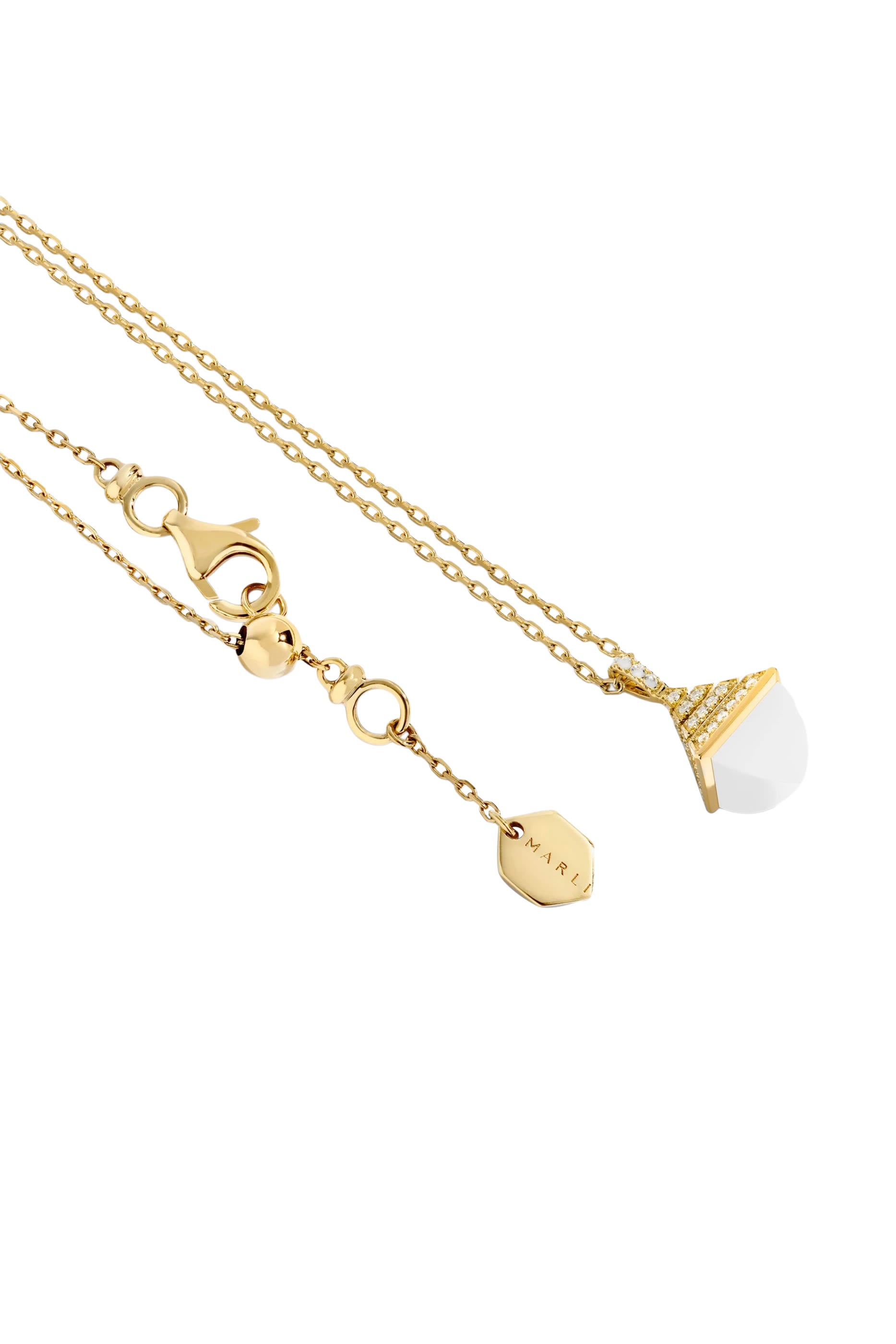 Cleo Rev Mini Pendant, 18k Yellow Gold & Diamonds