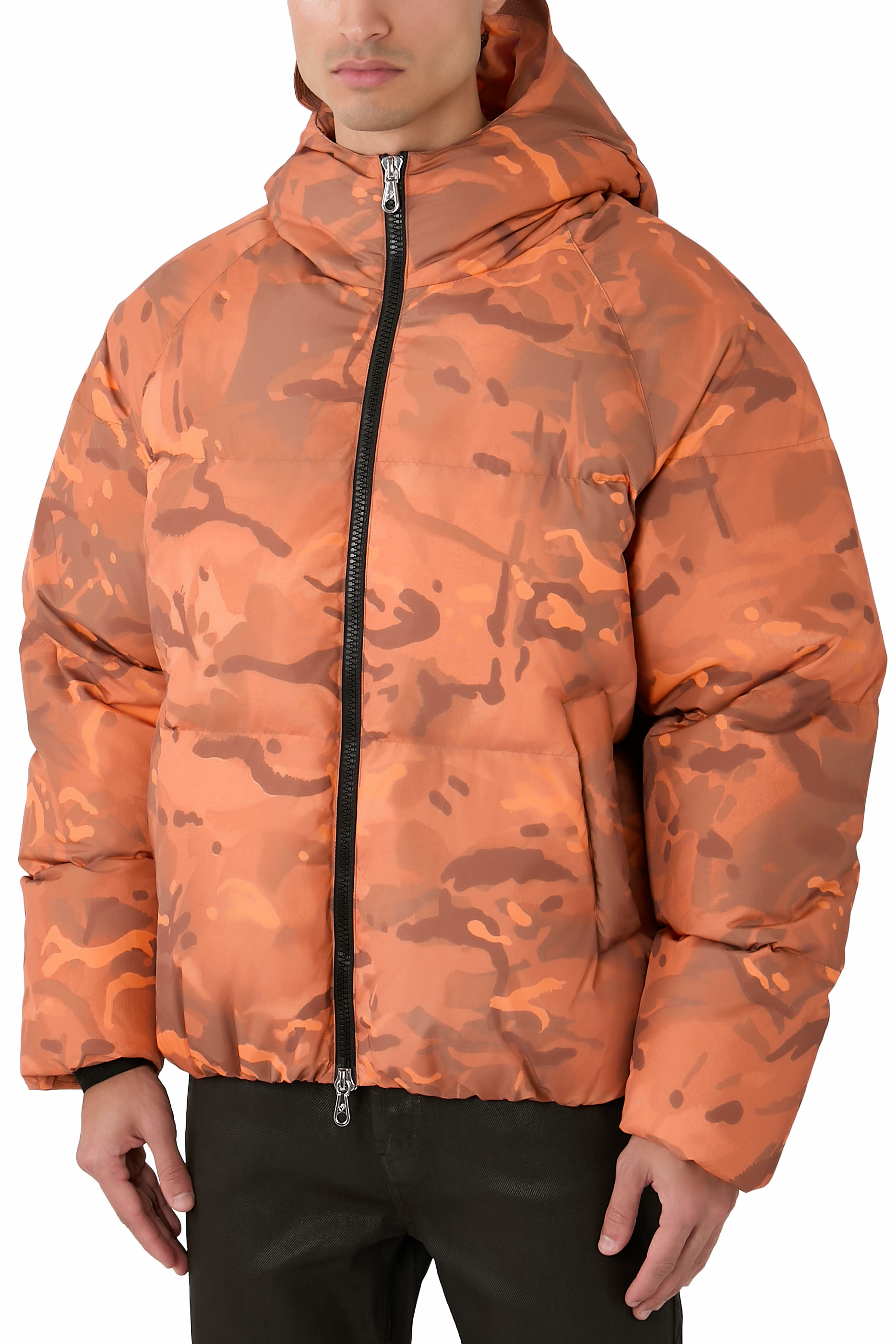 Camo Hooded Down Jacket 
