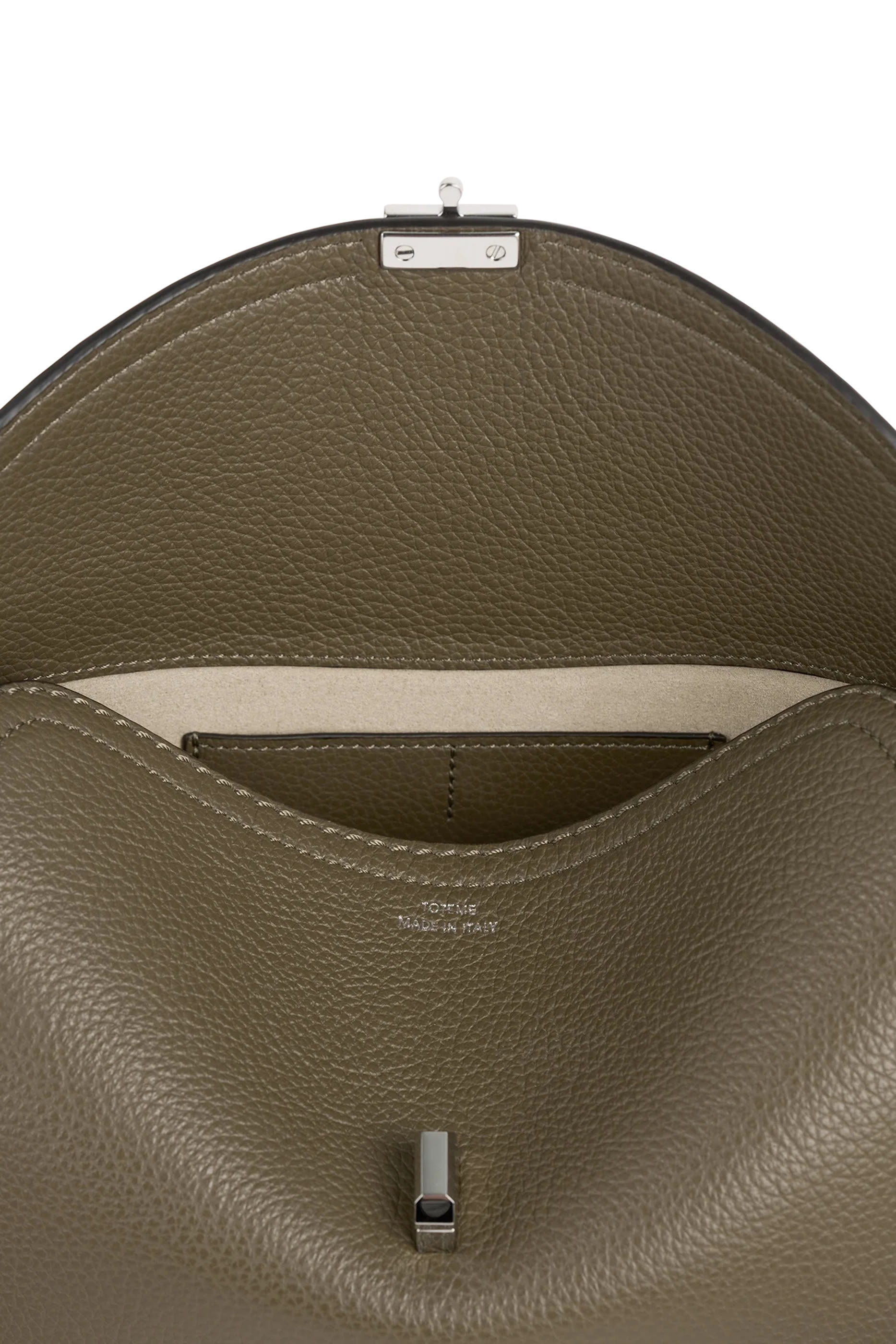 T-Lock Leather Clutch Bag