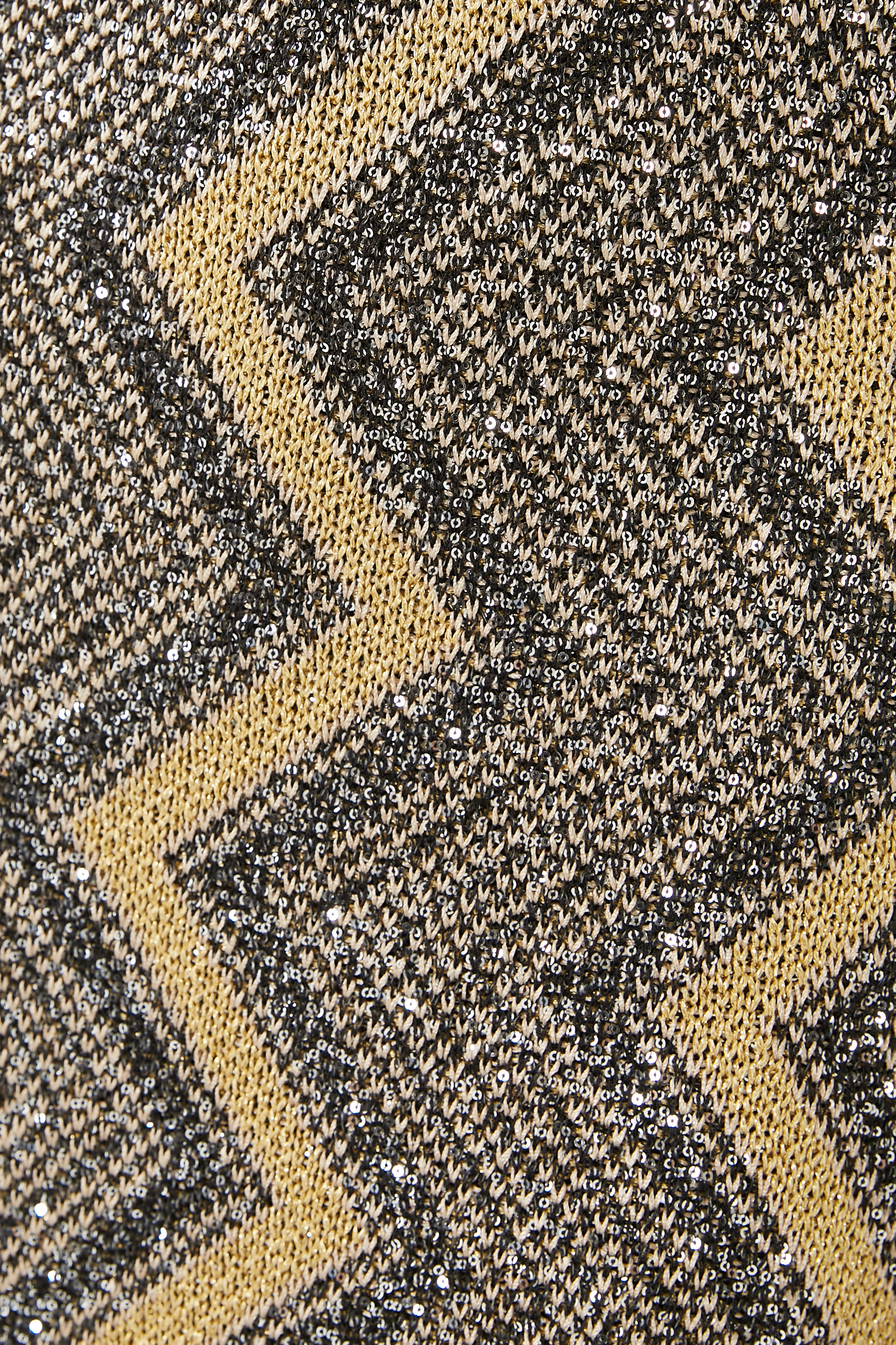 Macro Chevron Viscose Lame' Maxi Dress