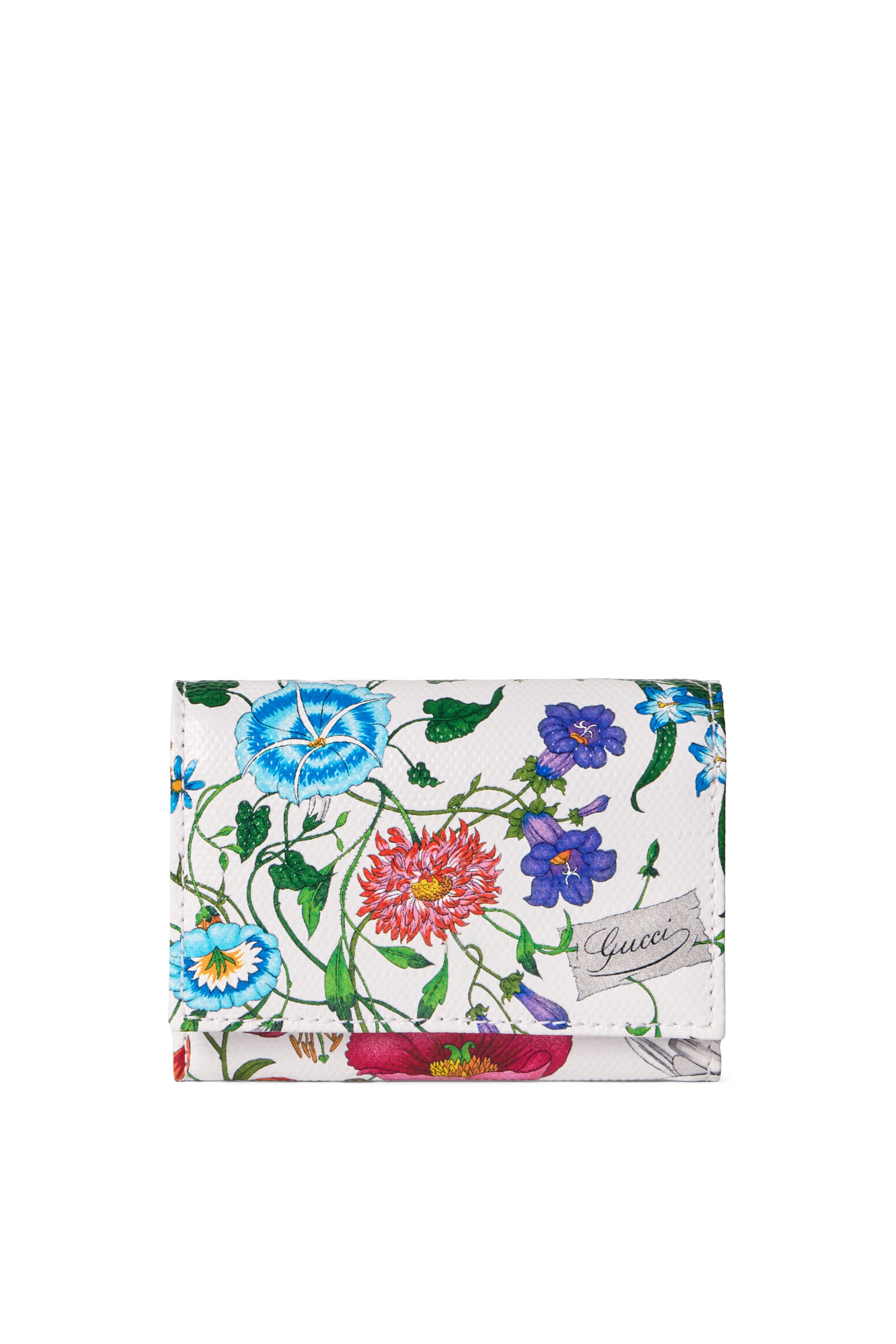 Flora-Motif Bi-Fold Card Case