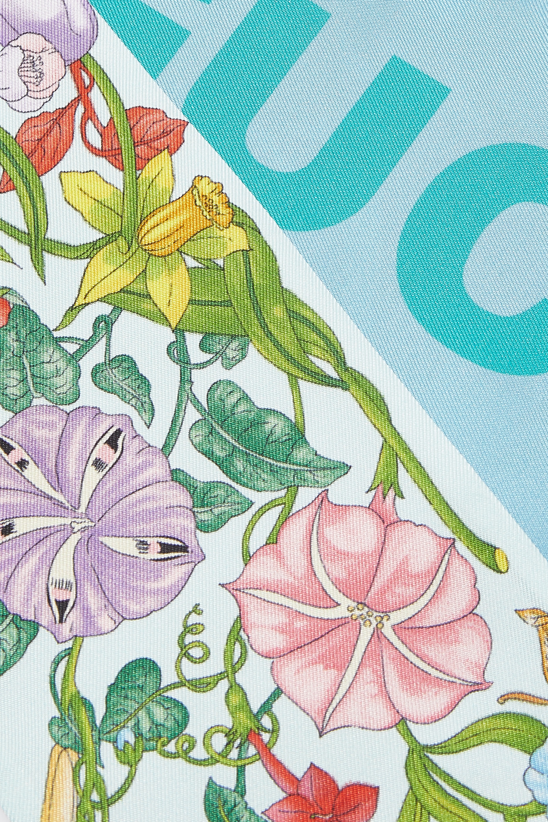 Floral Print Neck Bow