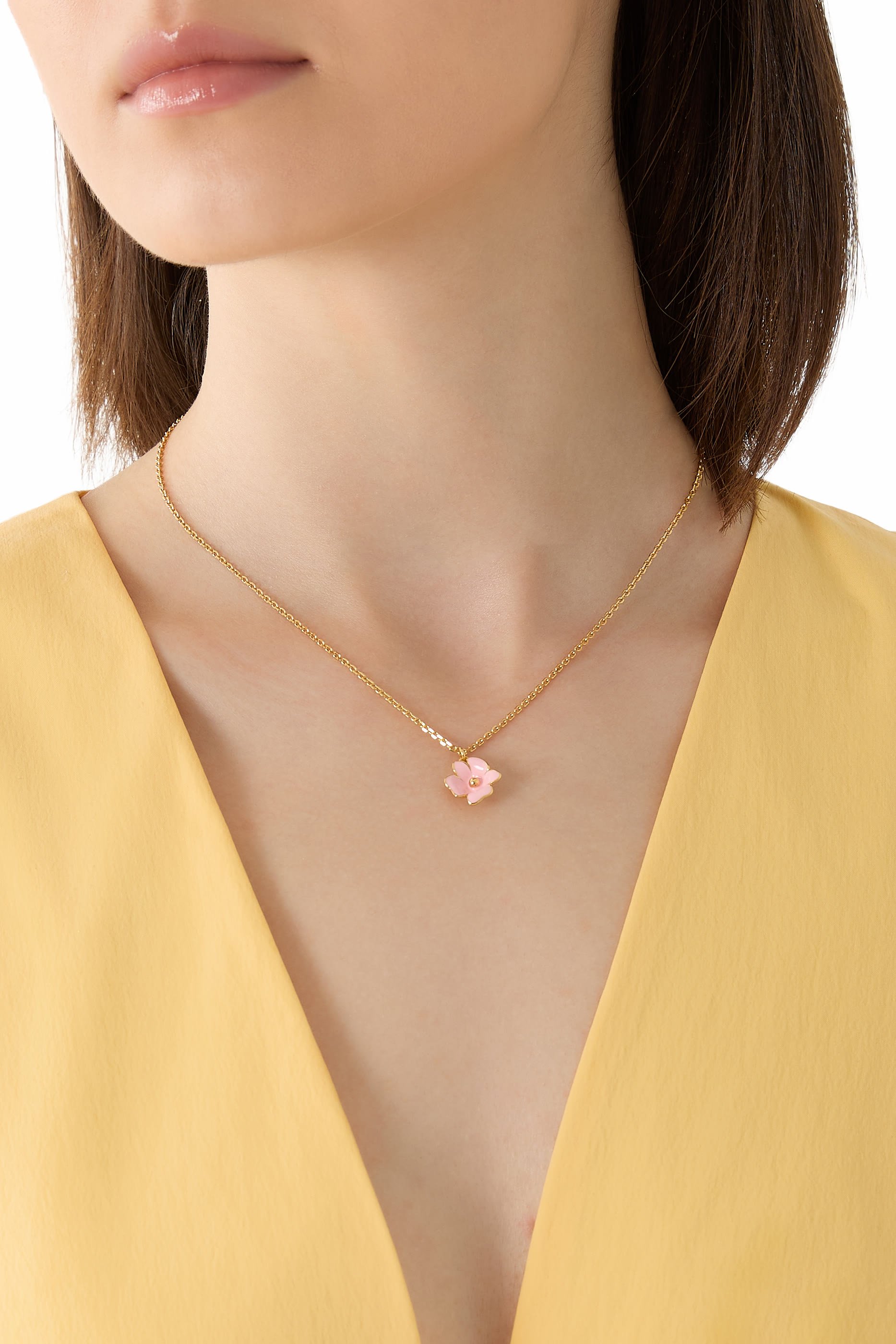 Bloom Flower Pendant, Enamel