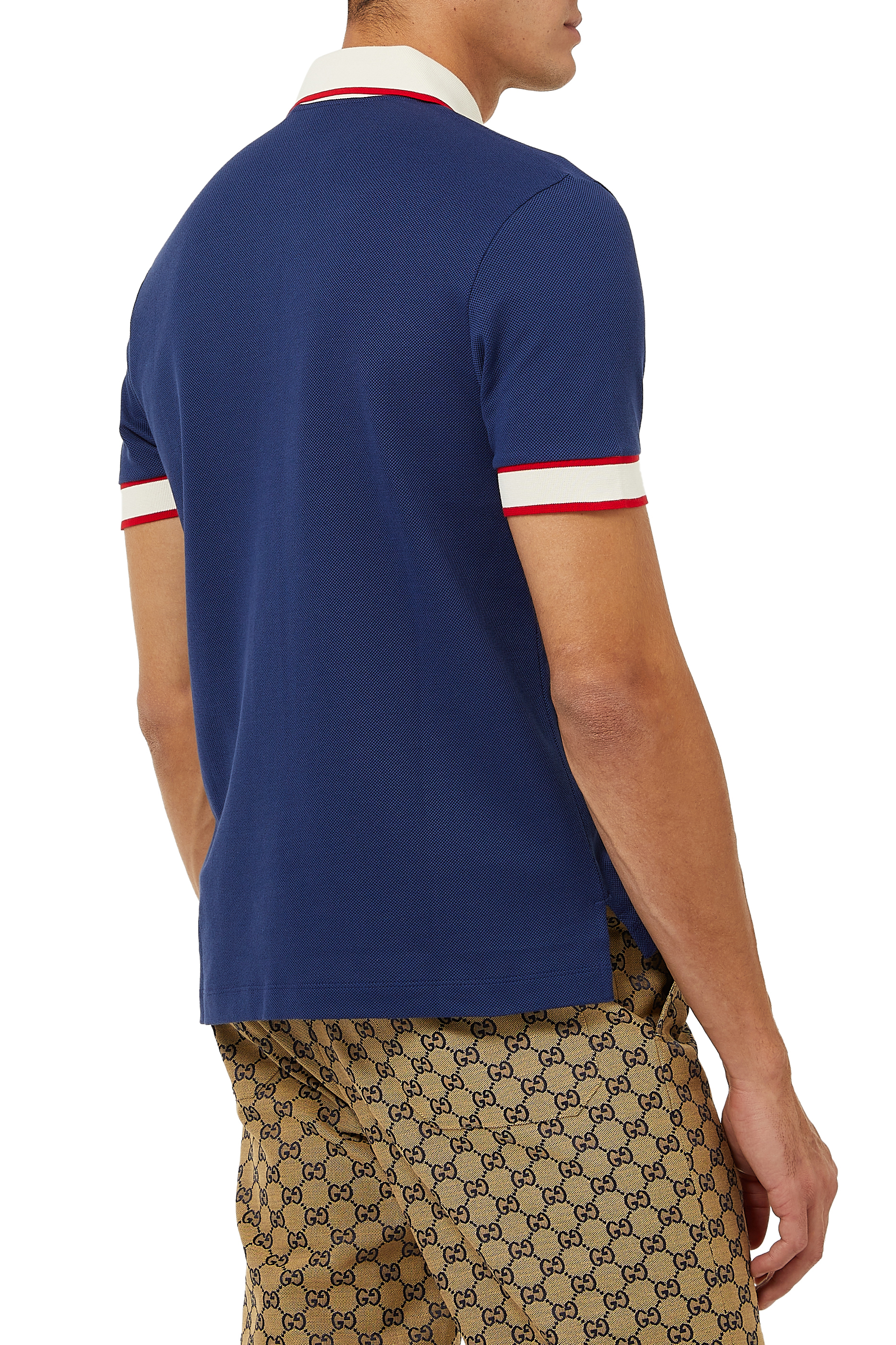 Cotton Piquet Polo with Interlocking G
