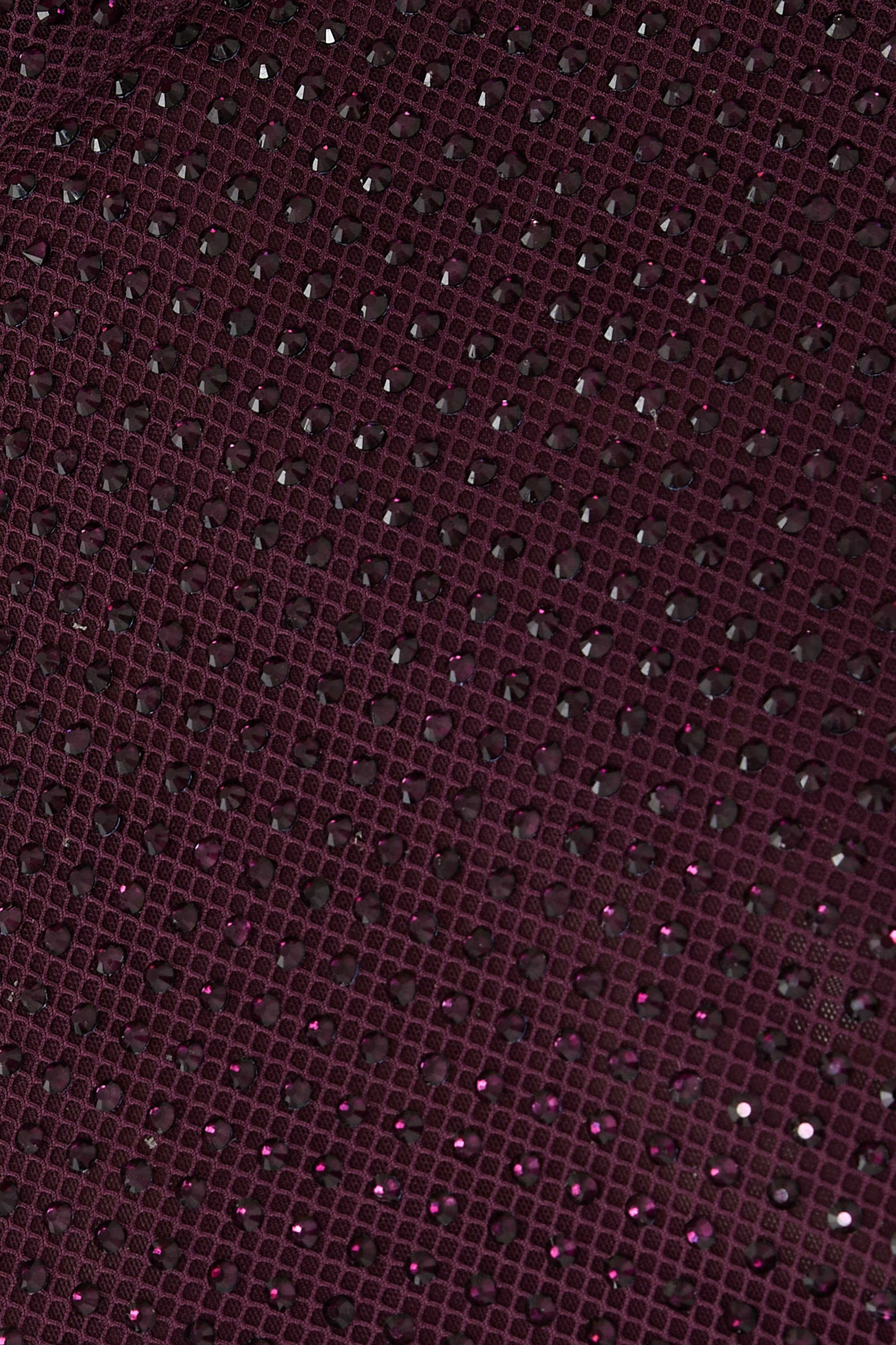 Rhinestone Fishnet Midi Dress