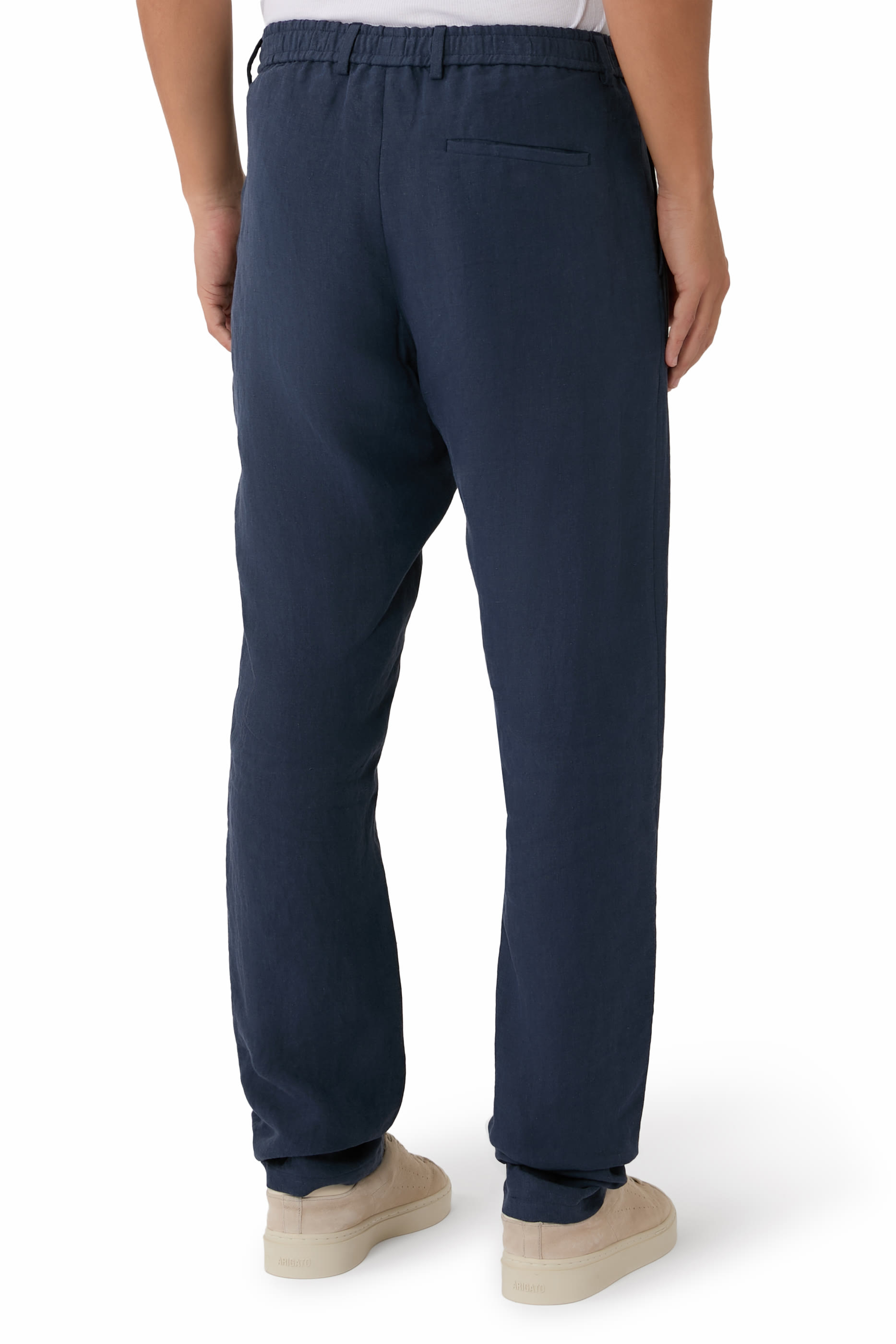 Flat-Front Straight-Leg Trousers