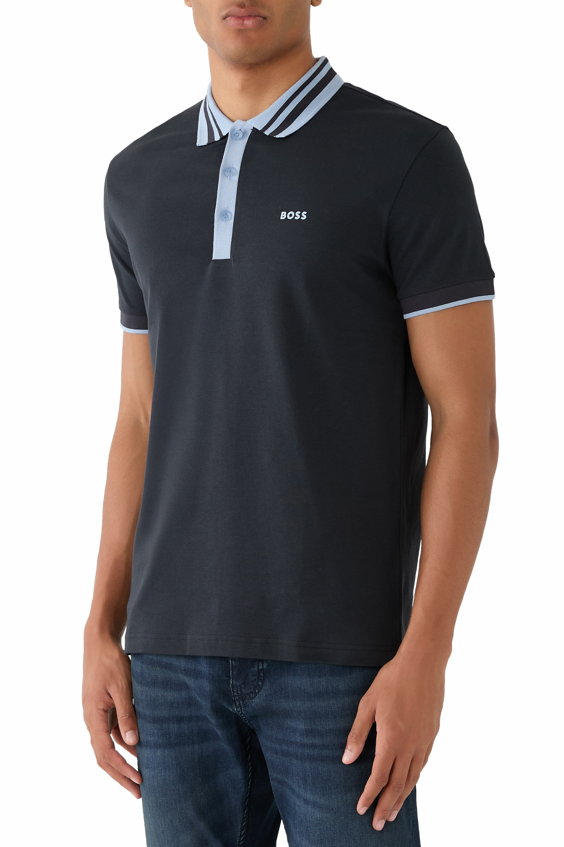 Paule Interlock Knit Polo Shirt