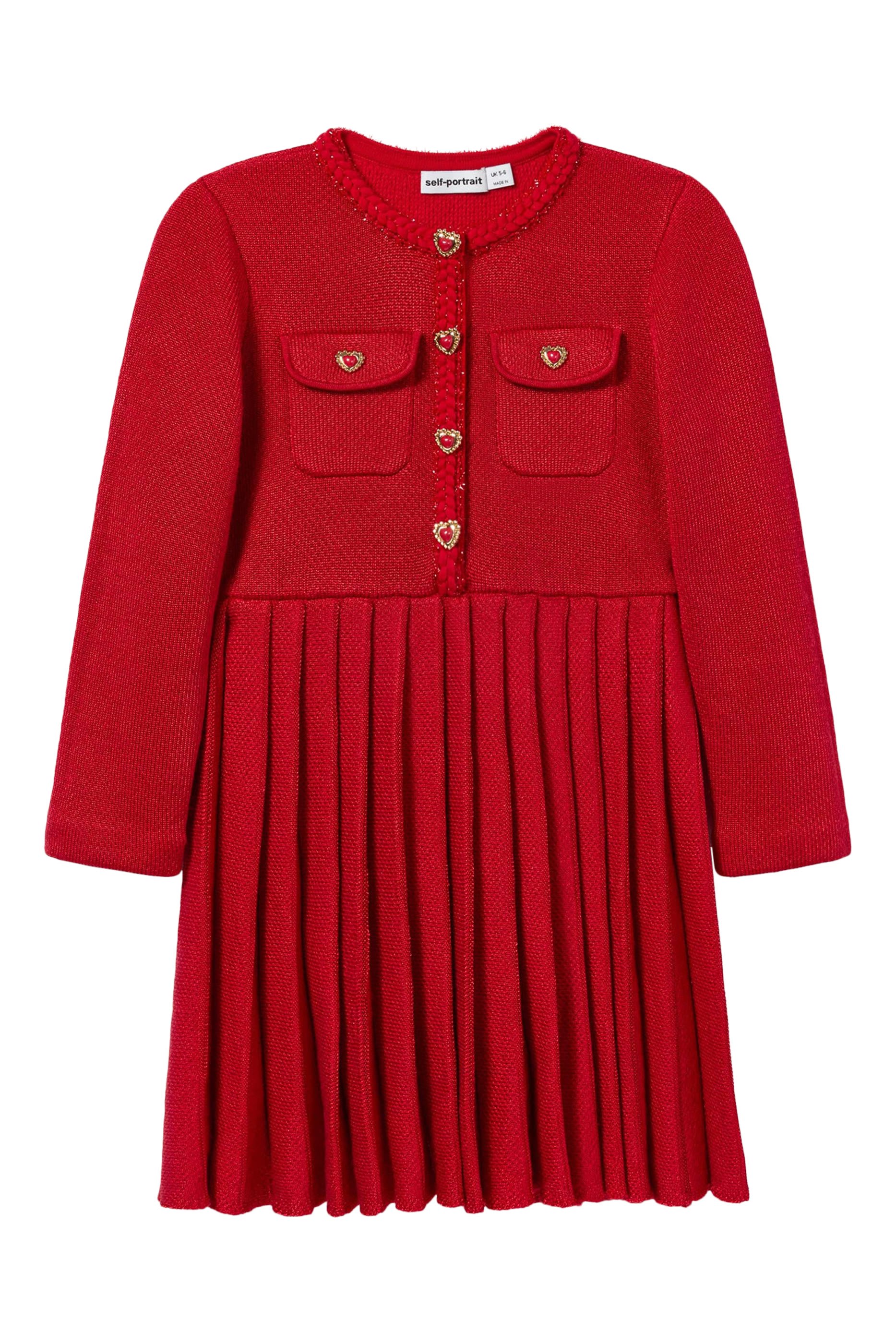 Kids Knit Pleated Dress
