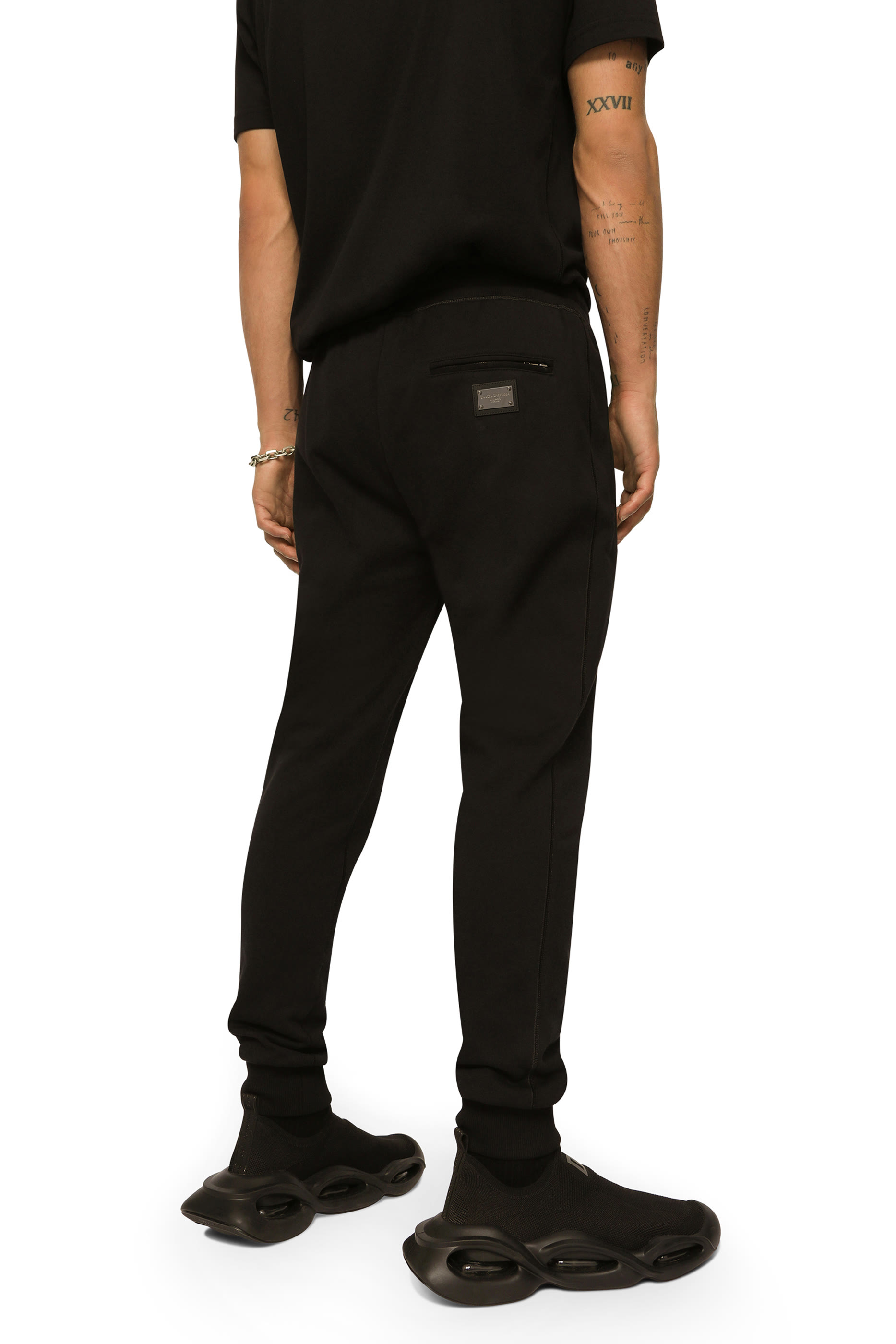 Jersey Jogging Pants with Branded Tag