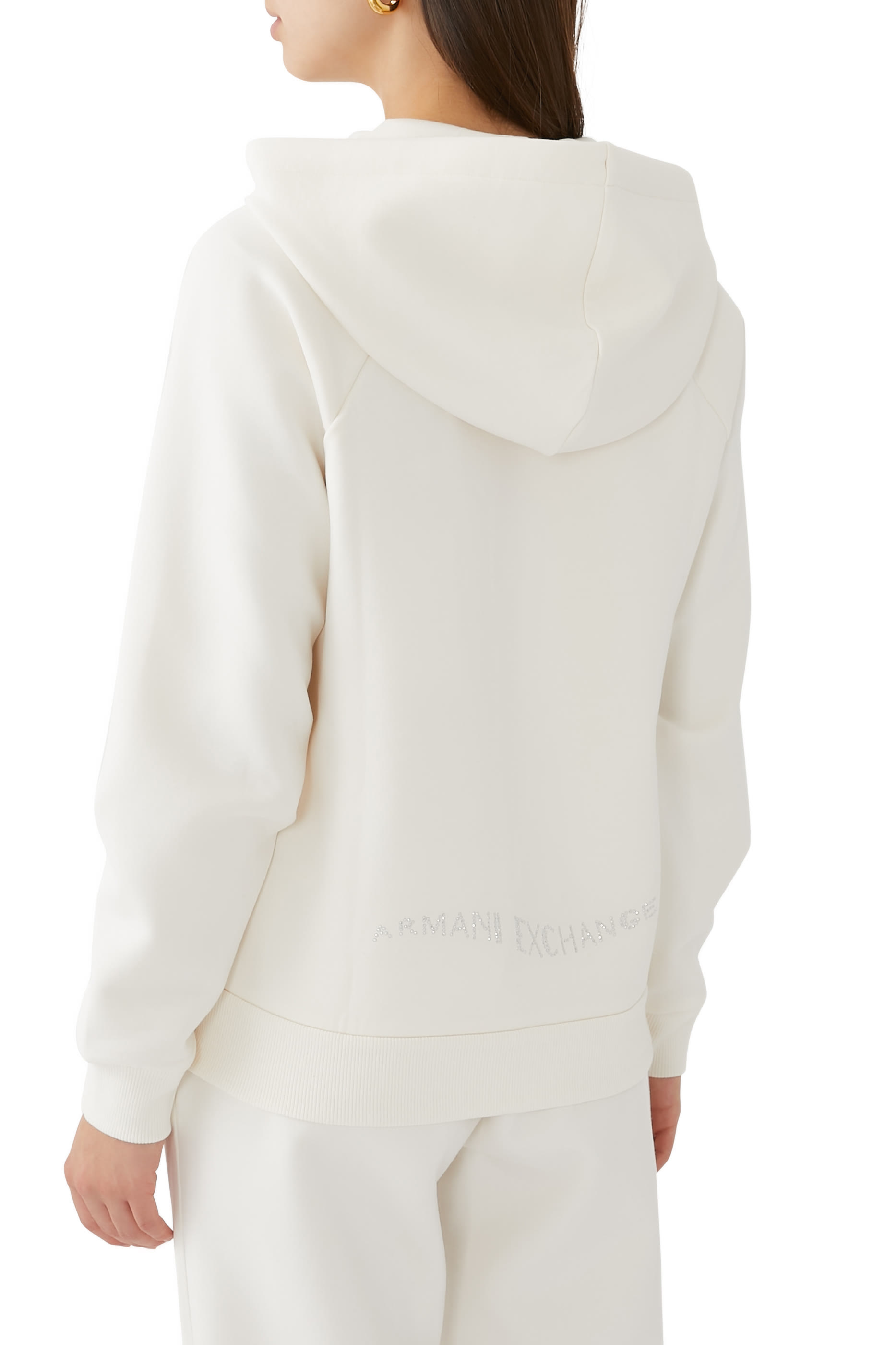 Stretch Fabric Zip-Up Hoodie