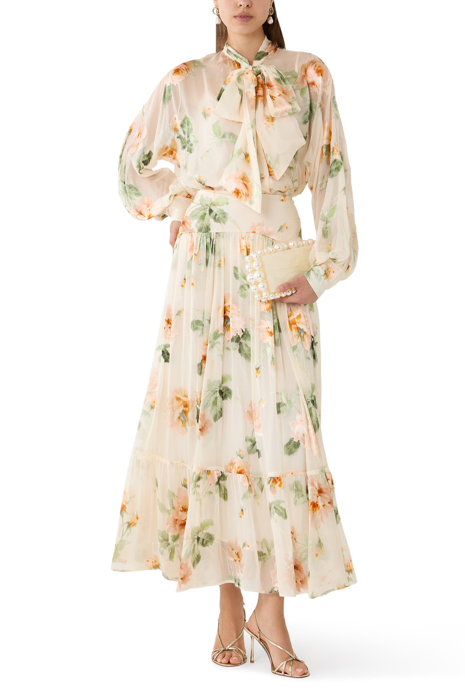 Carousel Burnout Midi Skirt