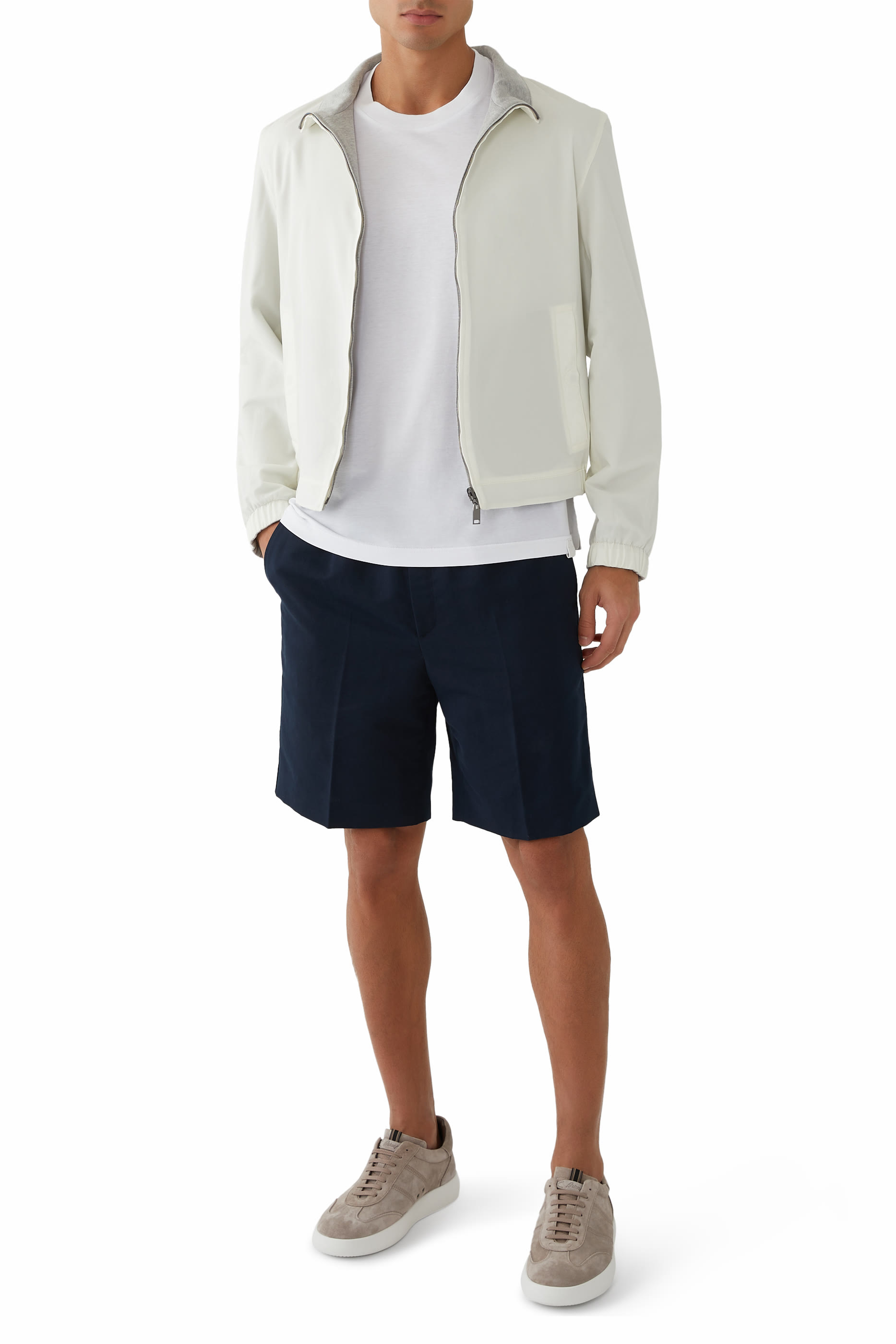 Cotton & Linen Gabardine Shorts 