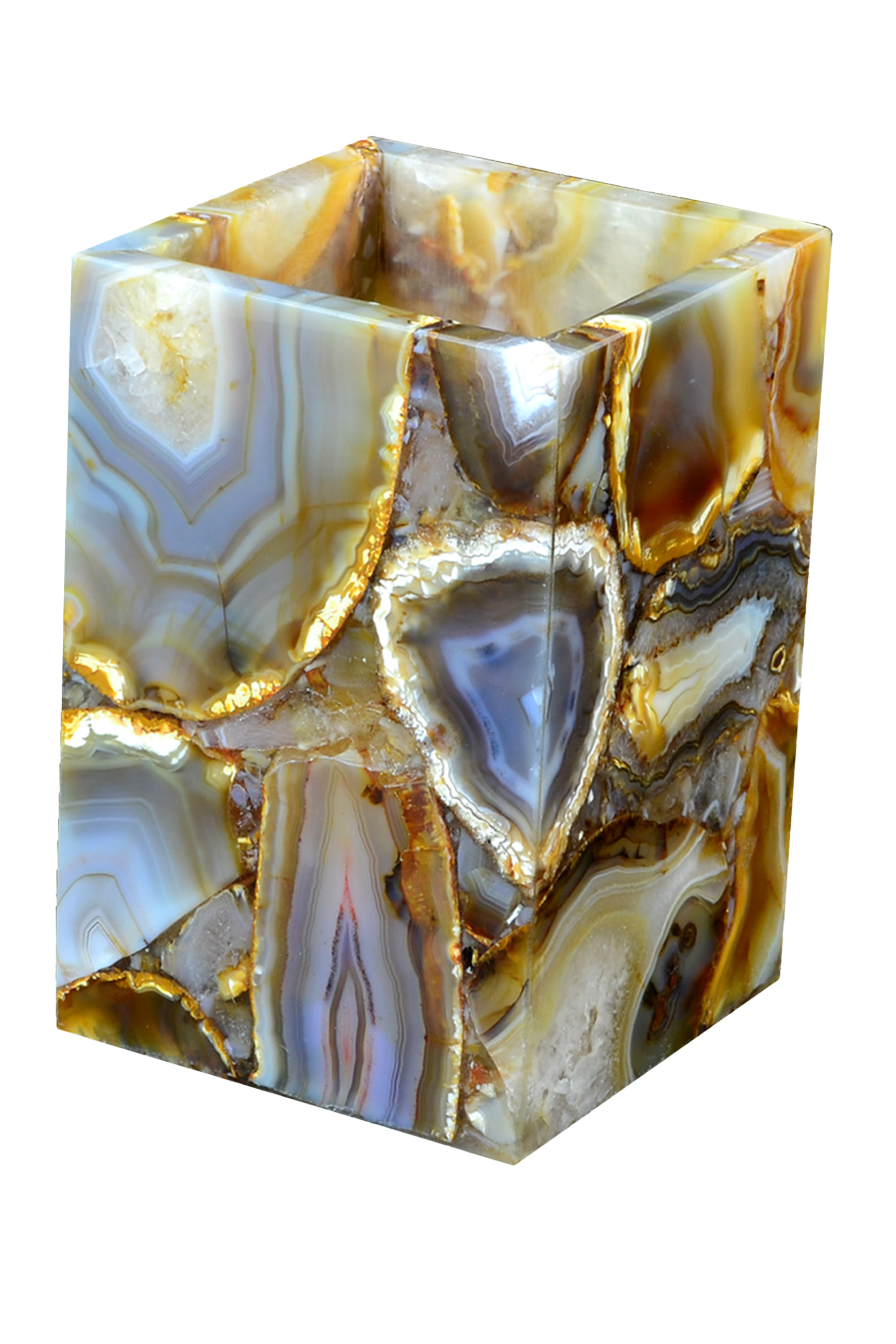 Semi Precious Agate Toothbrush Holder