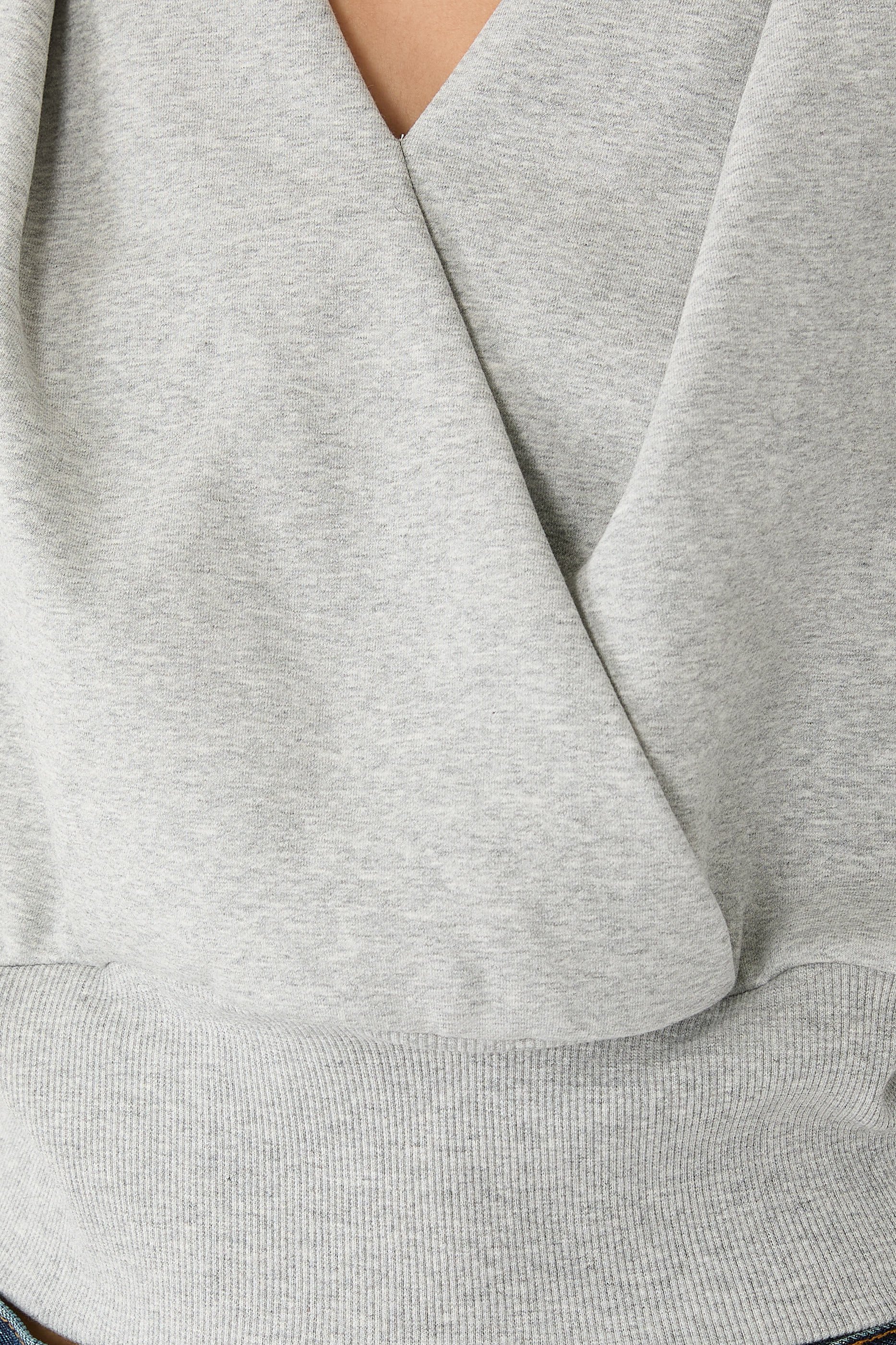 Draped Sleeveless French Terry Top