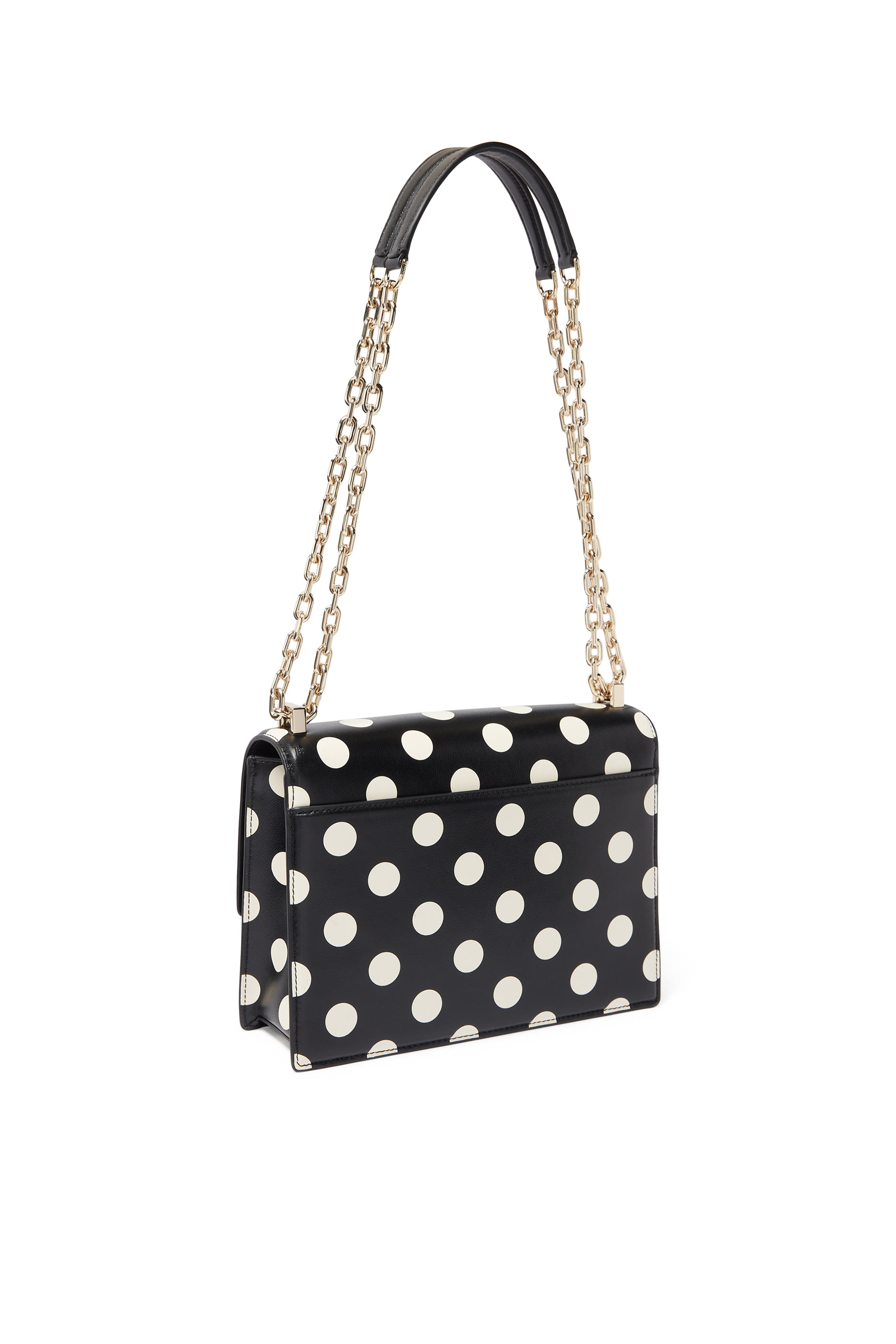 Deco Polka Dot Chain Shoulder Bag