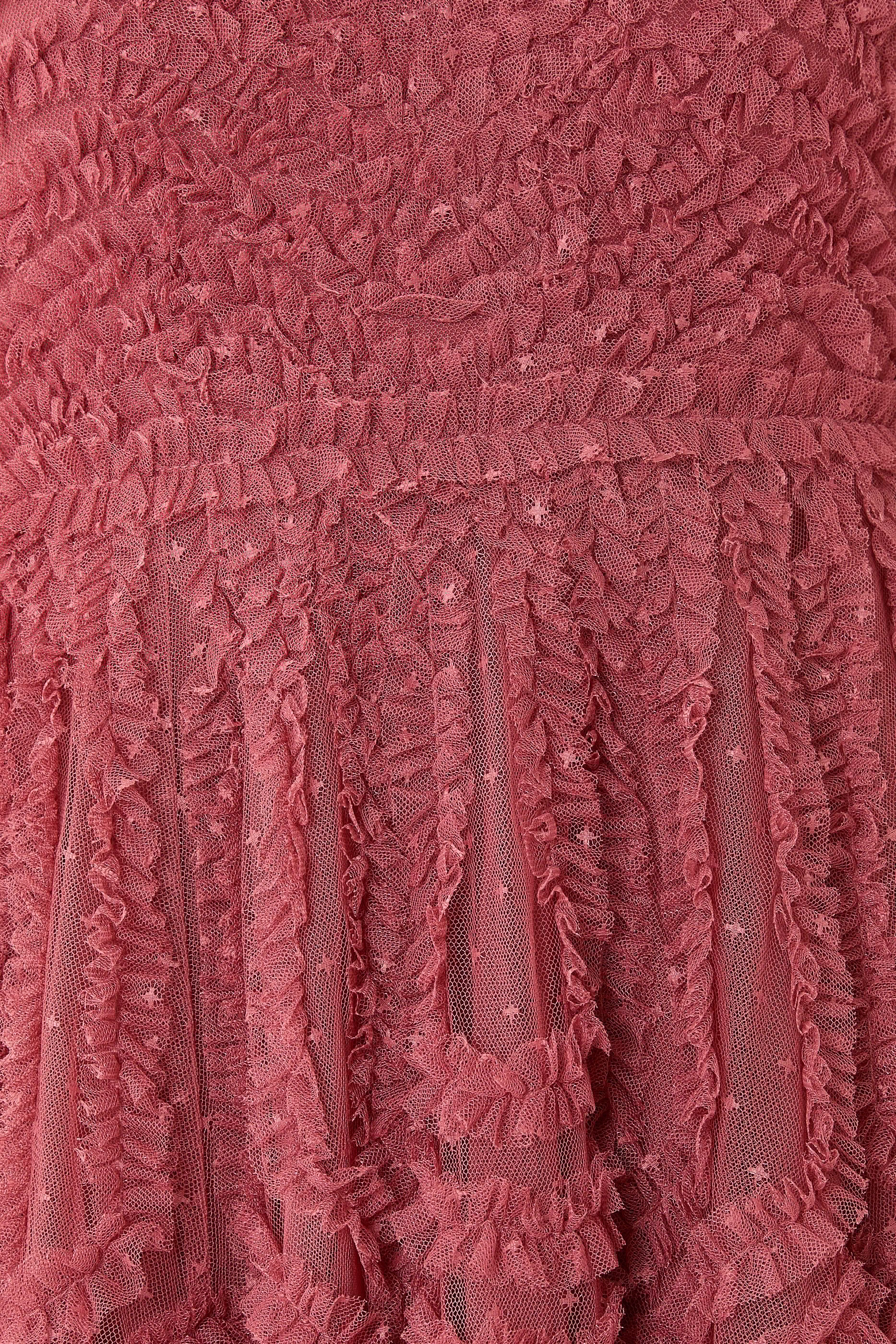  La Vie En Rose Round Neck Short Sleeve Gown