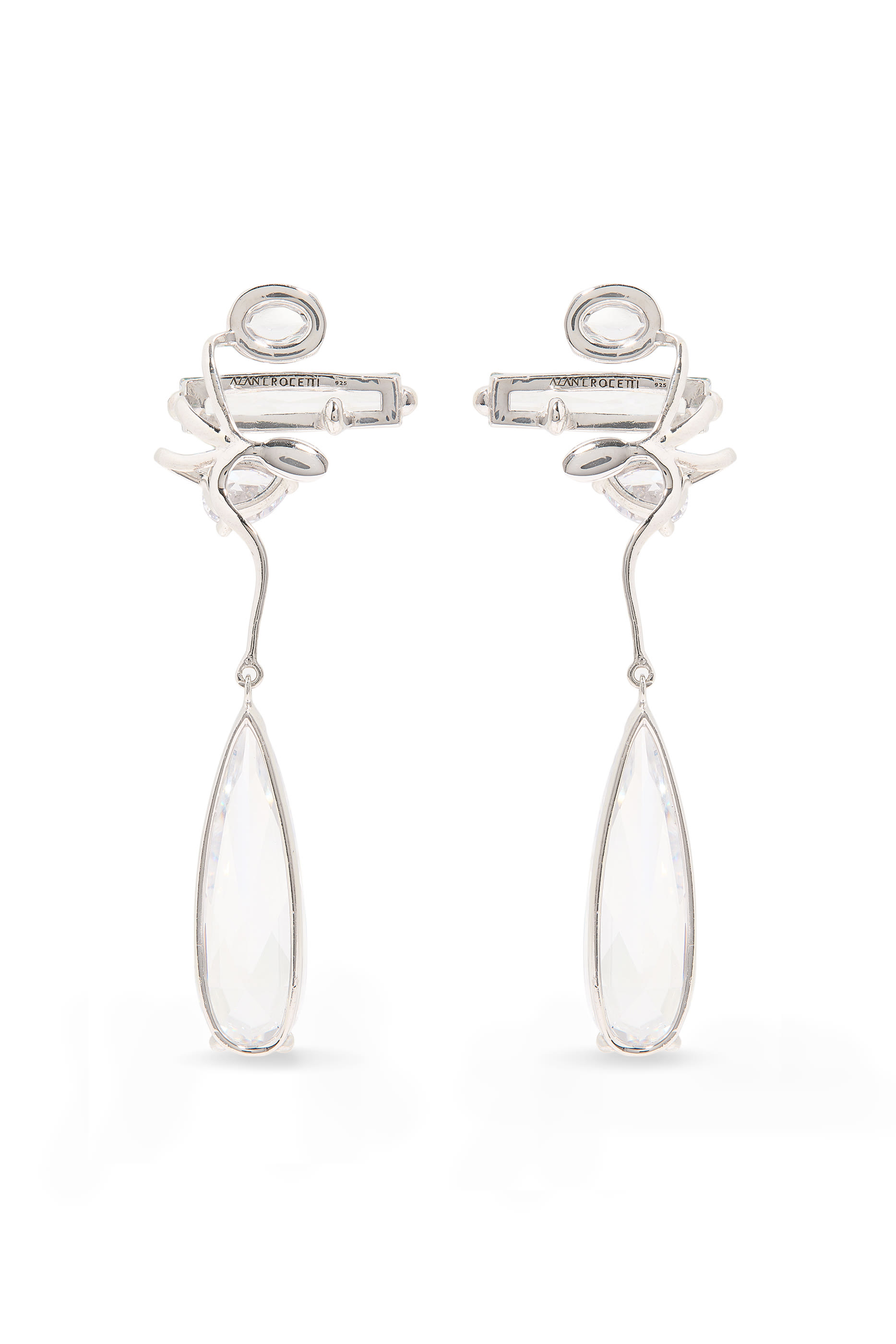 Clear Mixed Hybrid Drop Ear Cuffs
