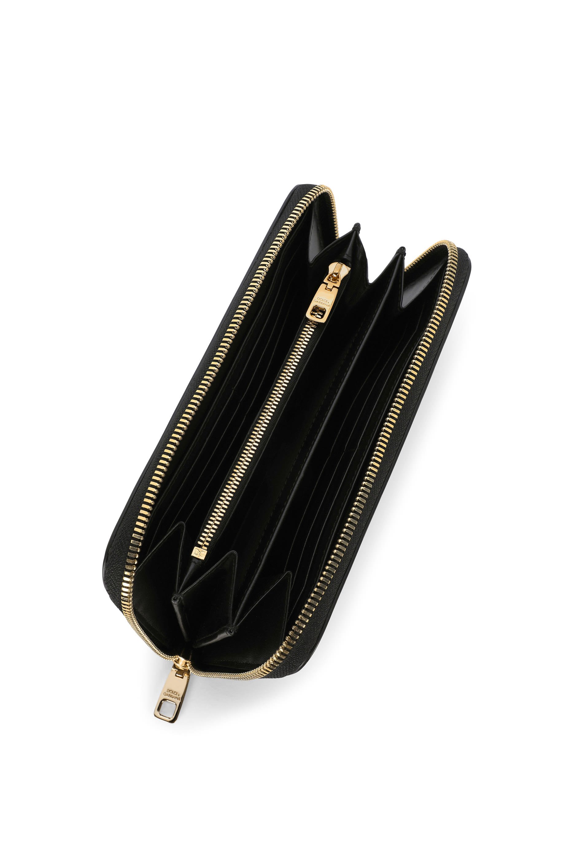 Logo Leather Zip Around Wallet