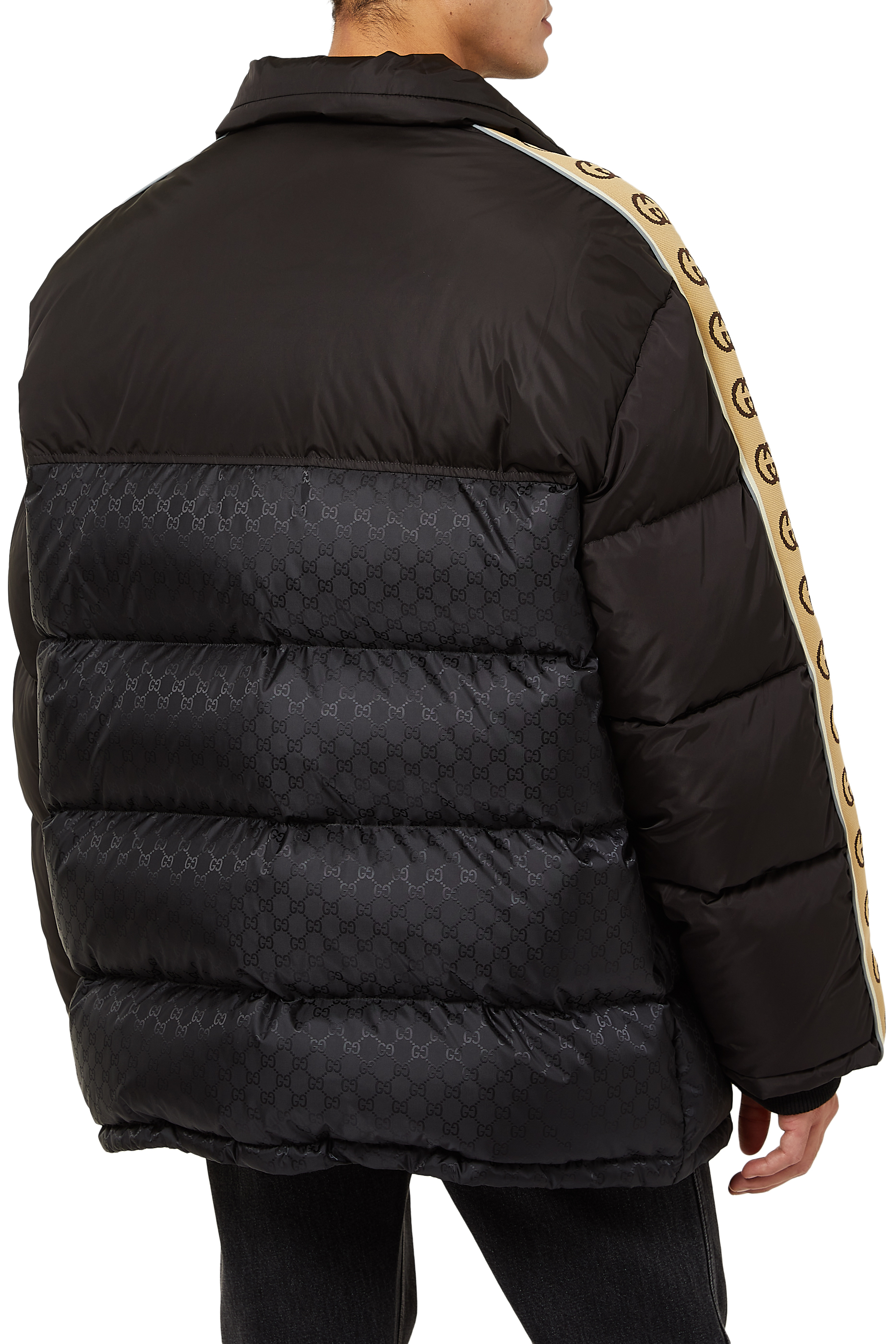 GG Jacquard Nylon Padded Coat