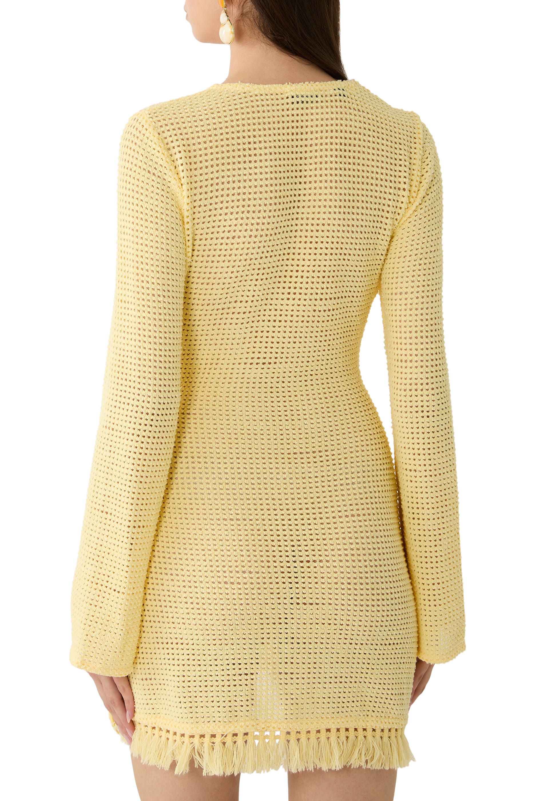 Roux Fringe-Hem Mini Dress