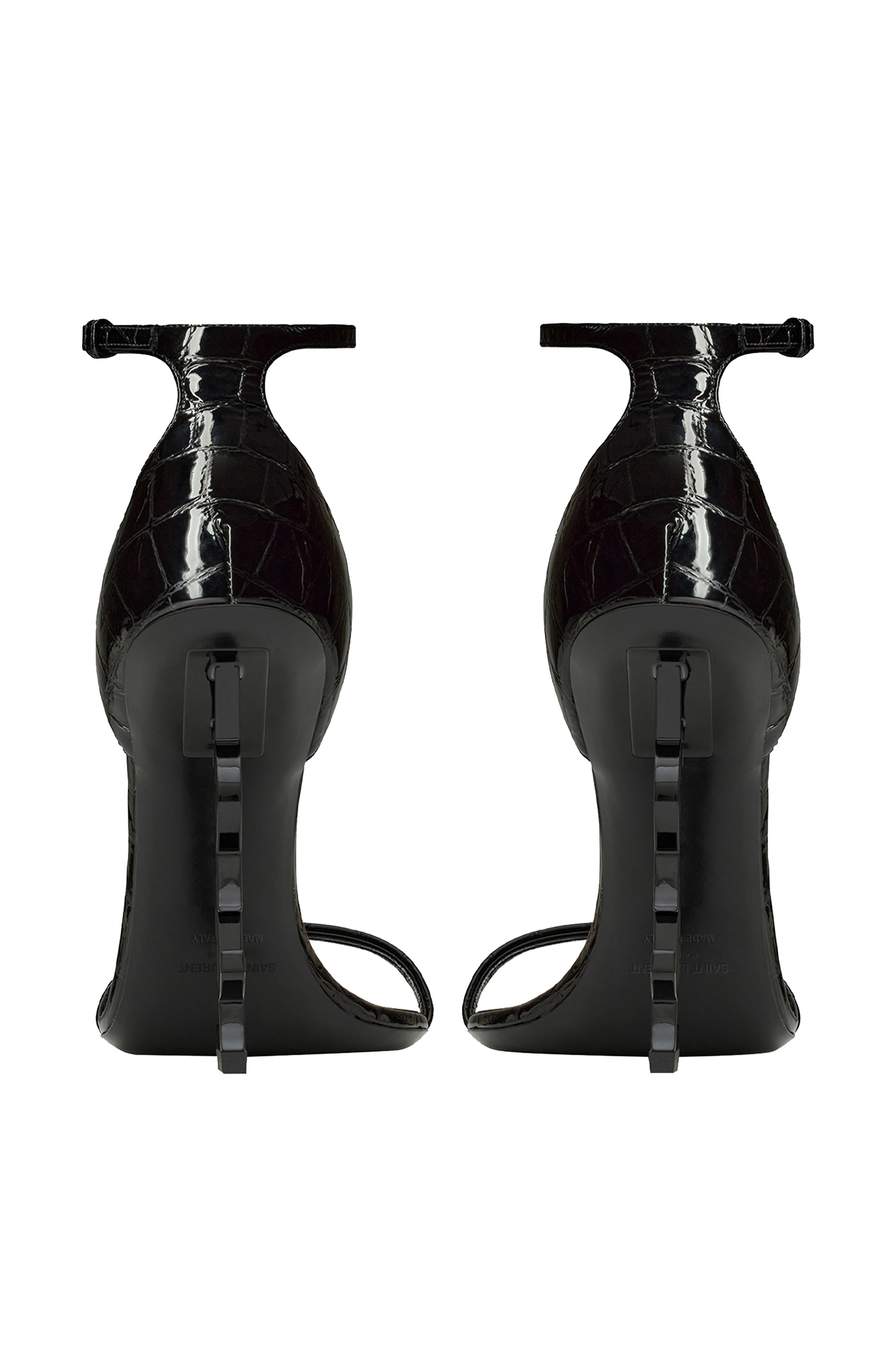 Opyum 110 Leather Crocodile-Embossed Sandals