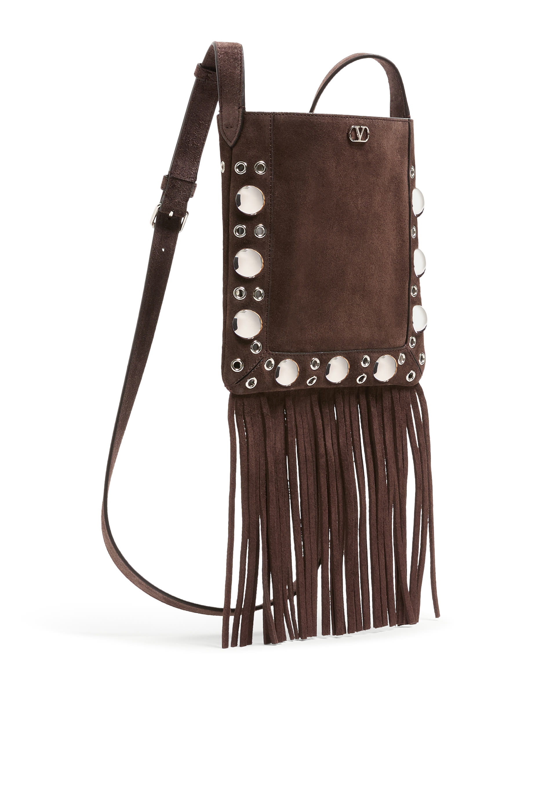 Nellcôte Small Shoulder Bag in Suede with Fringes