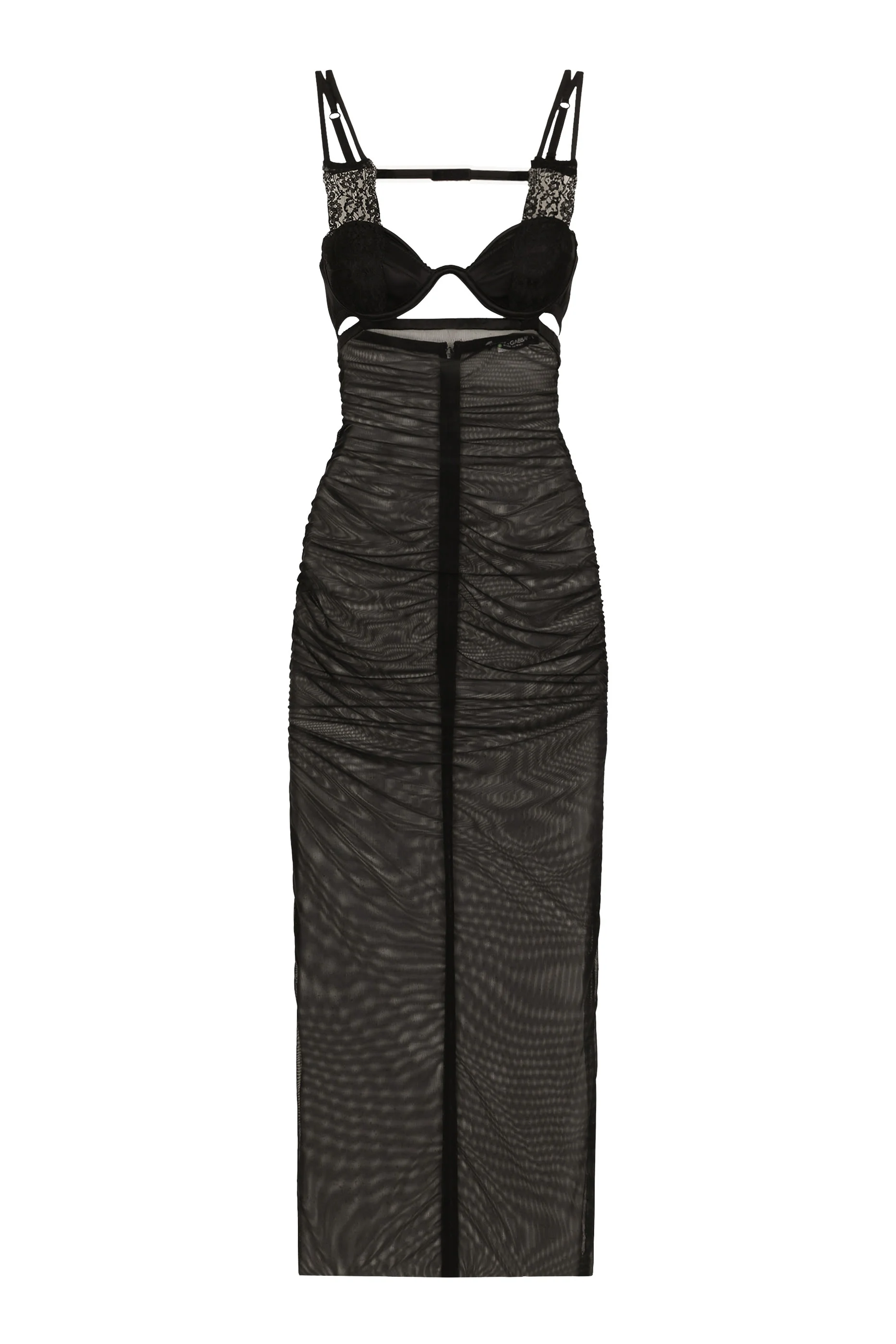 Tulle Calf-Length Dress with Corset Details