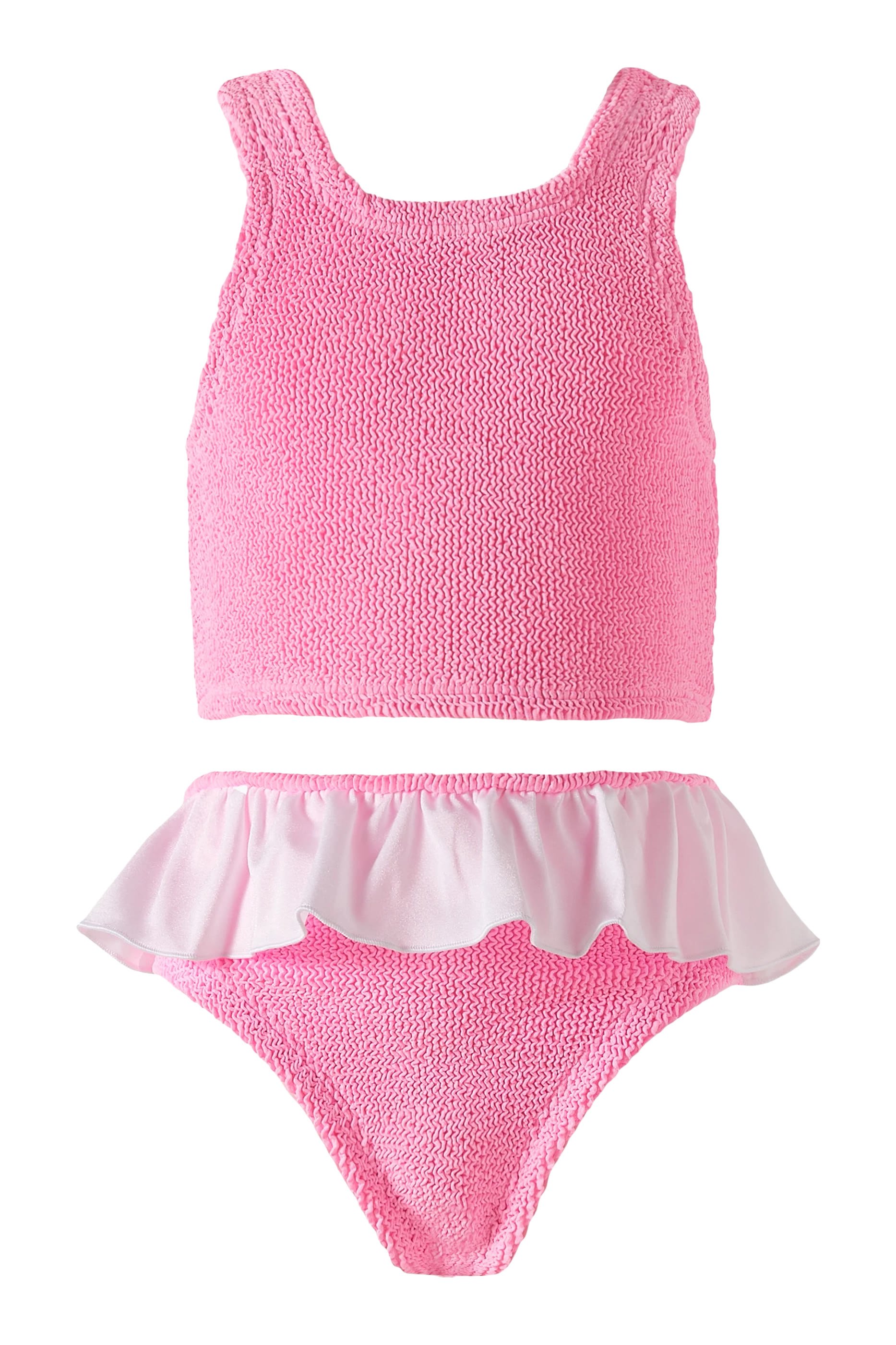 Kids Peplum Frill Olive Bikini