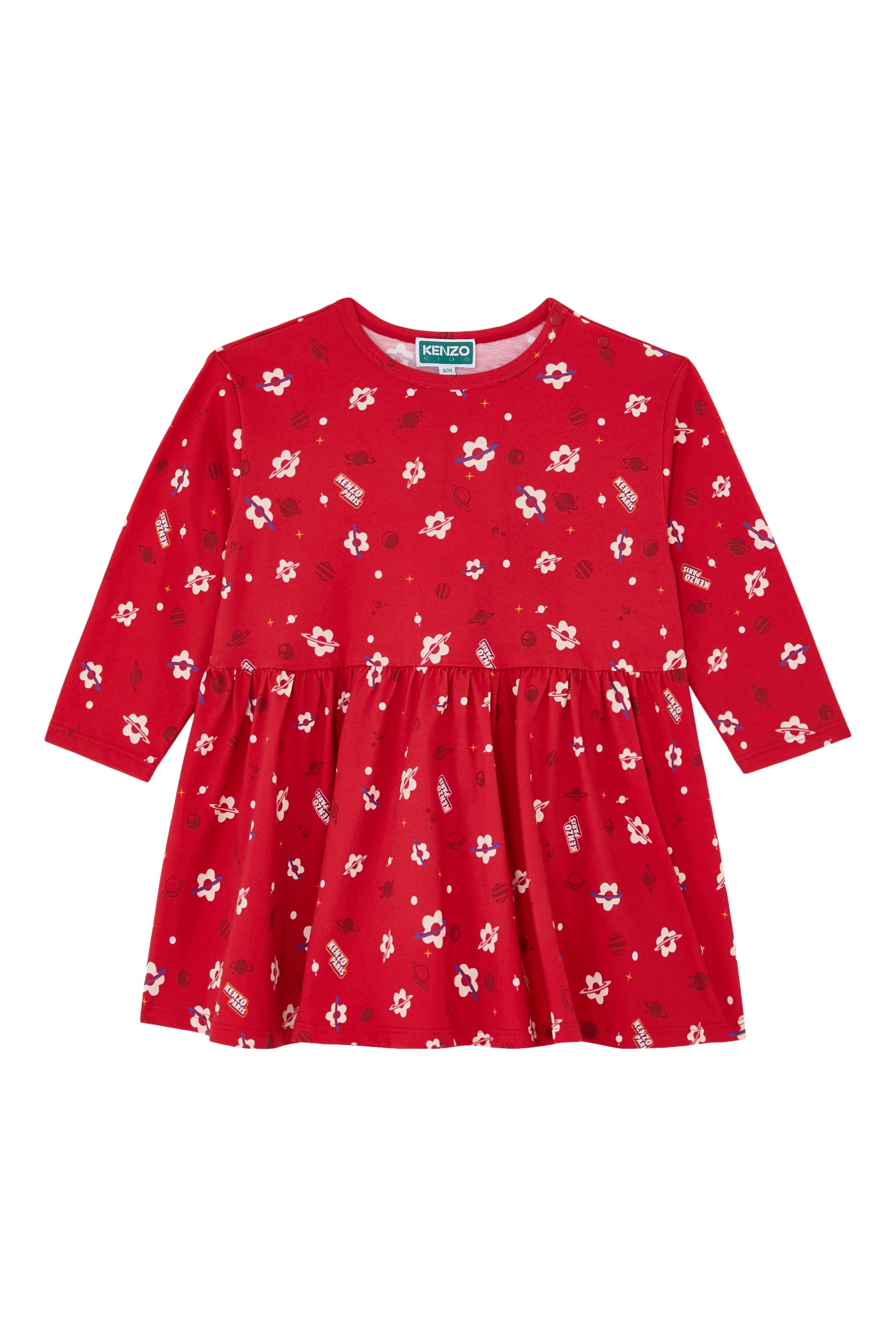 Kids Floral-Print Ruffled Dress