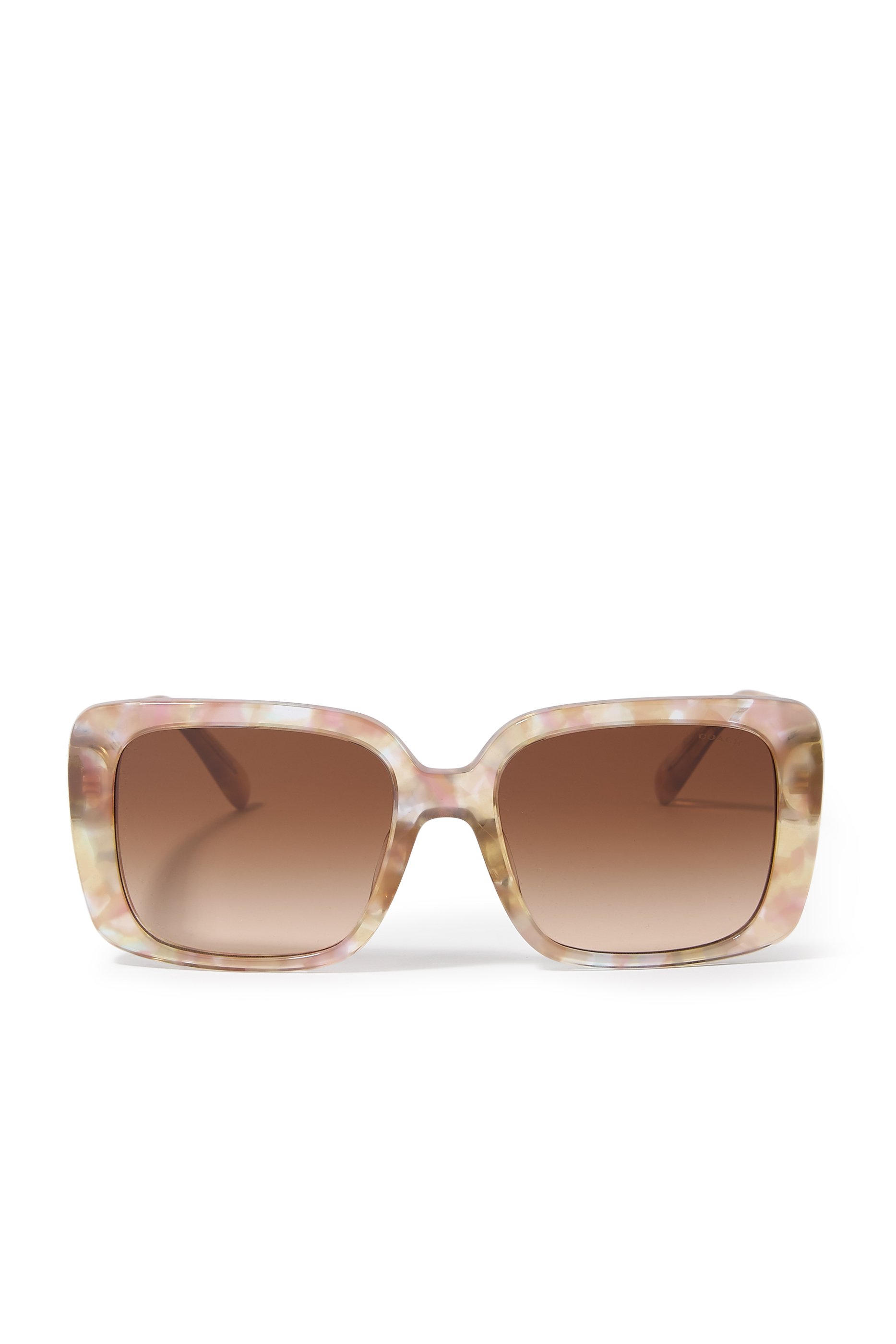 Rouge Watercolor Square Sunglasses