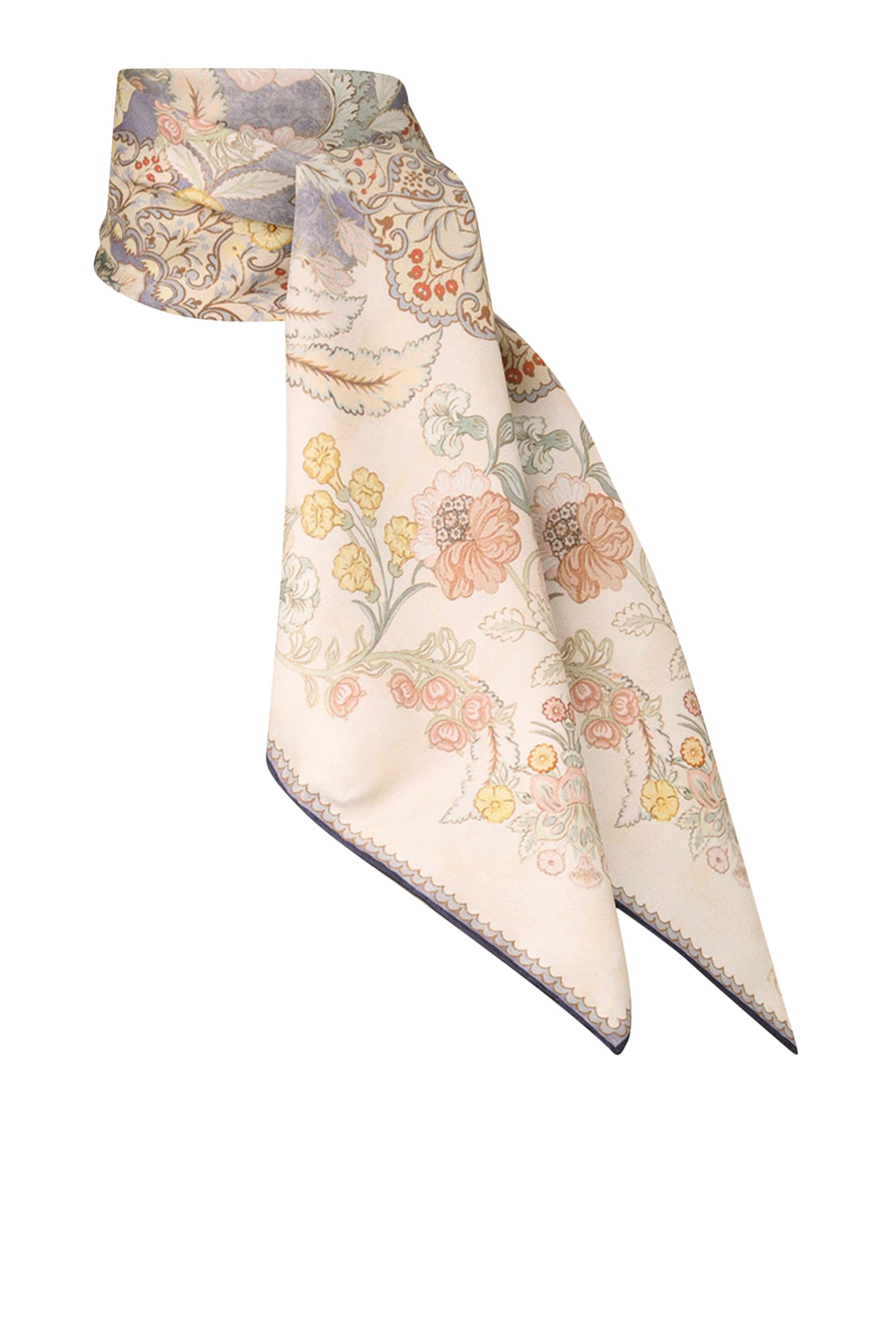  Printed Silk Square Scarf