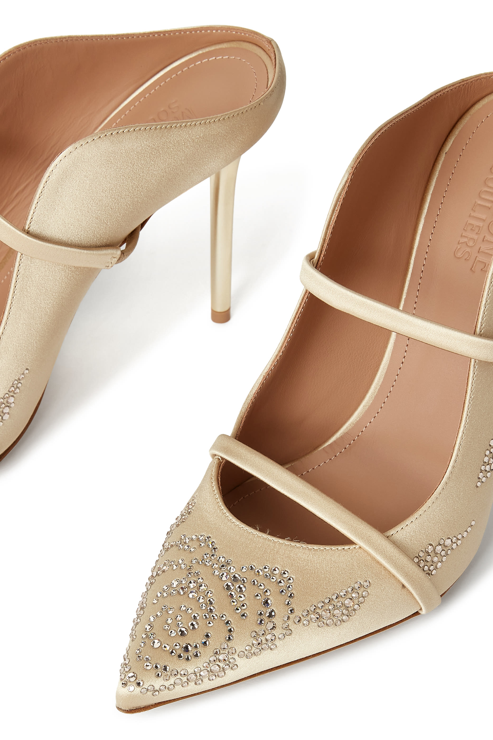 Maureen 100 Crystal-Embellished Mules