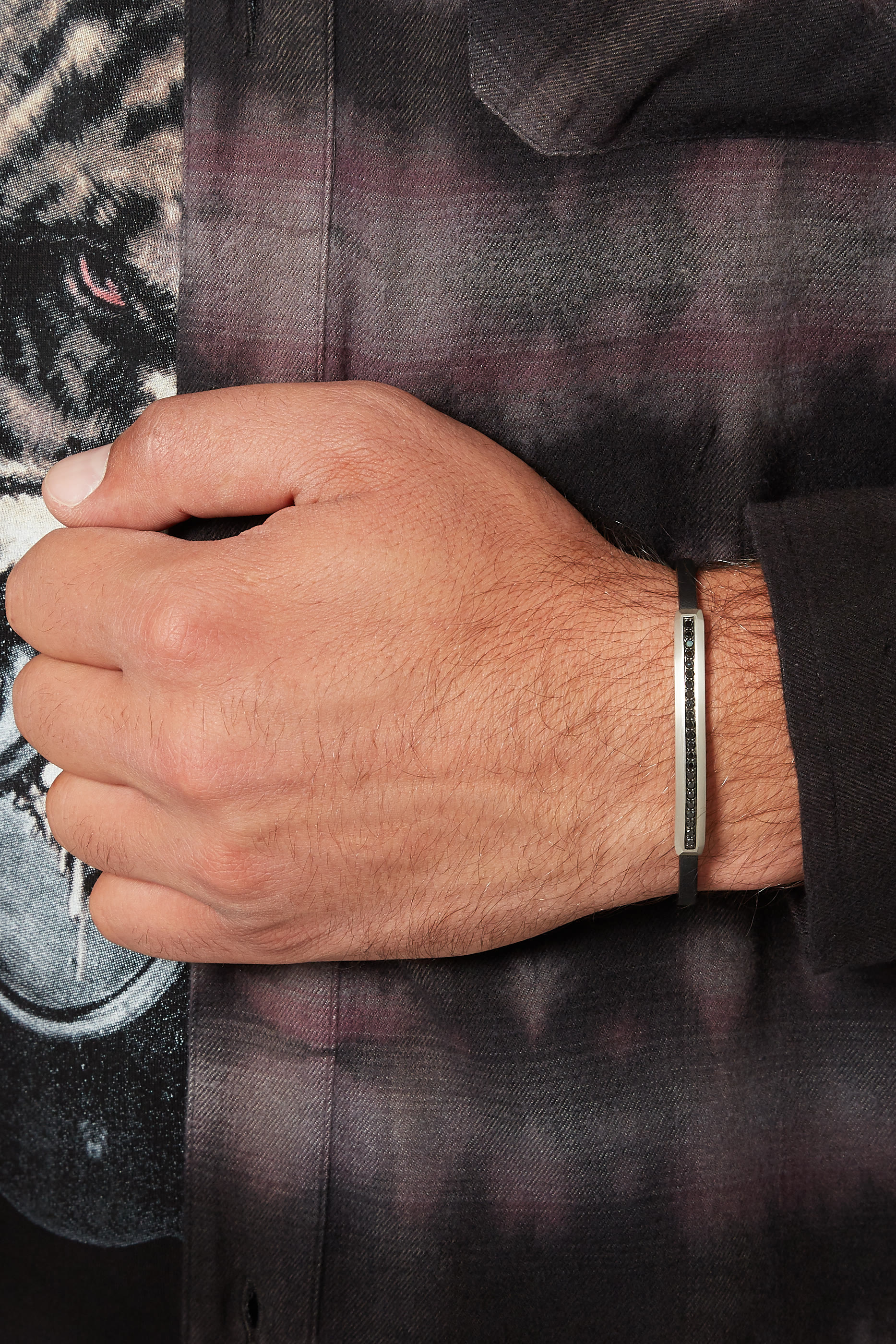 Pave Leather Bracelet