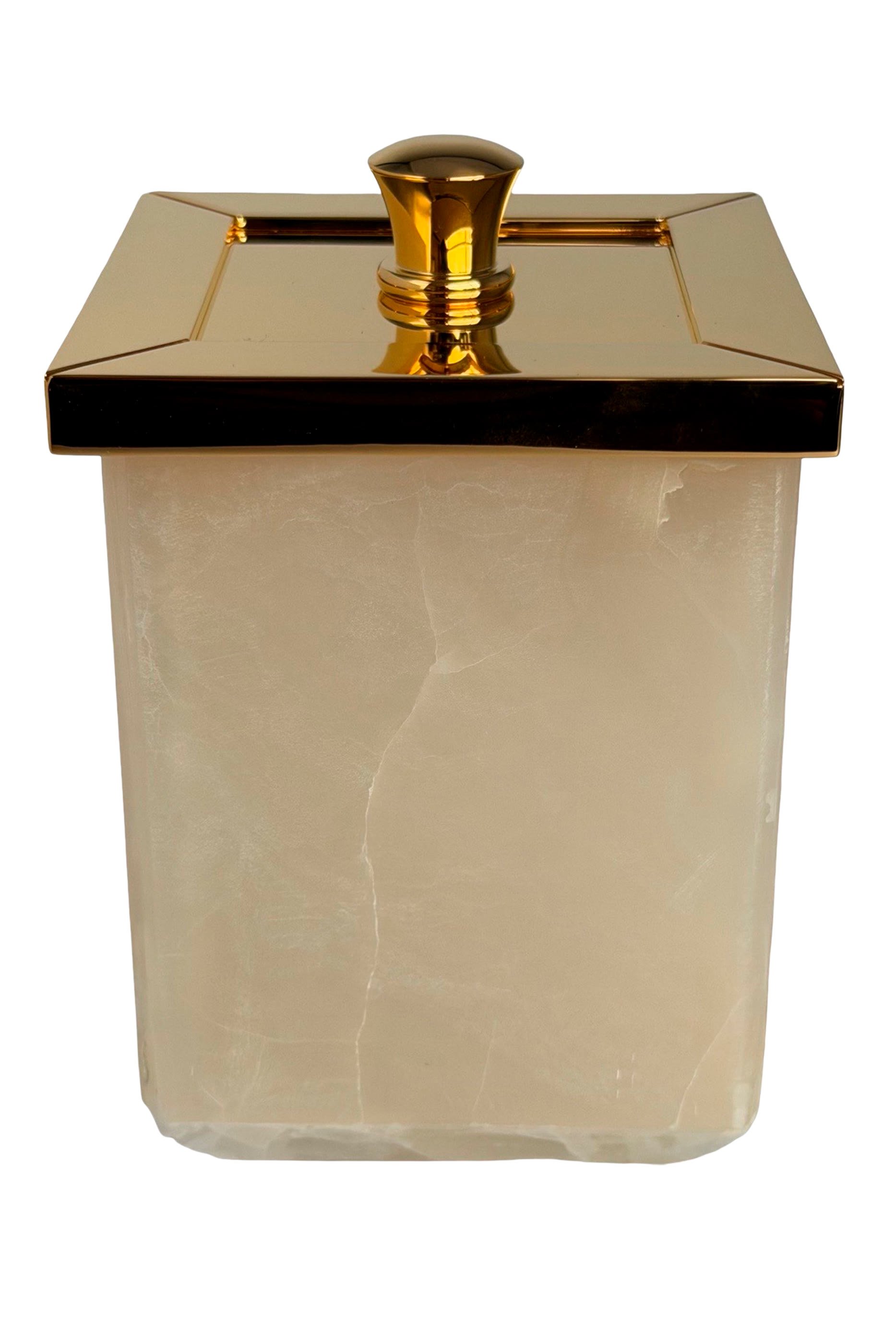 Onyx Gold Cotton Wool Jar