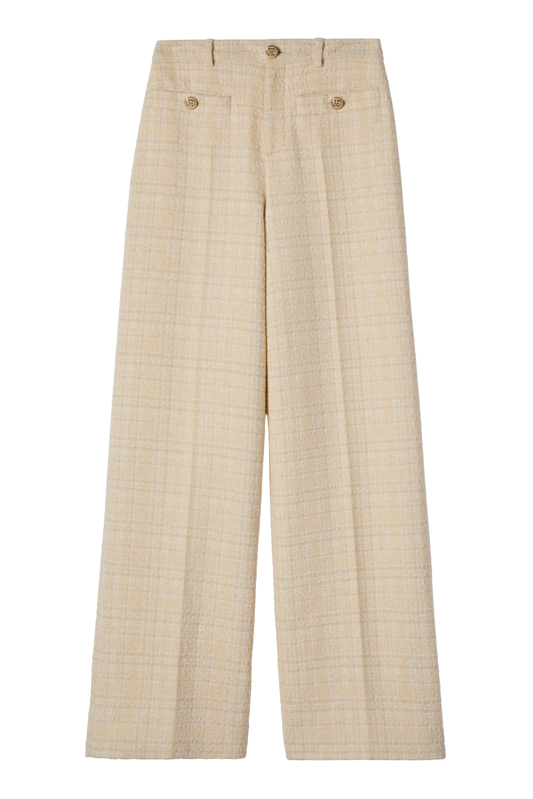 Check Cotton Tweed Trousers