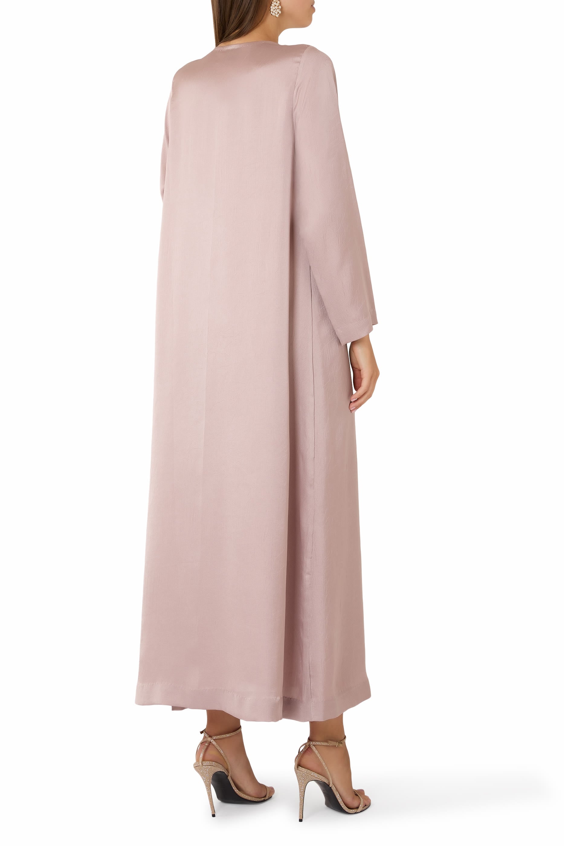 Intricate Embellished Neck Cut-Out Detail Dress